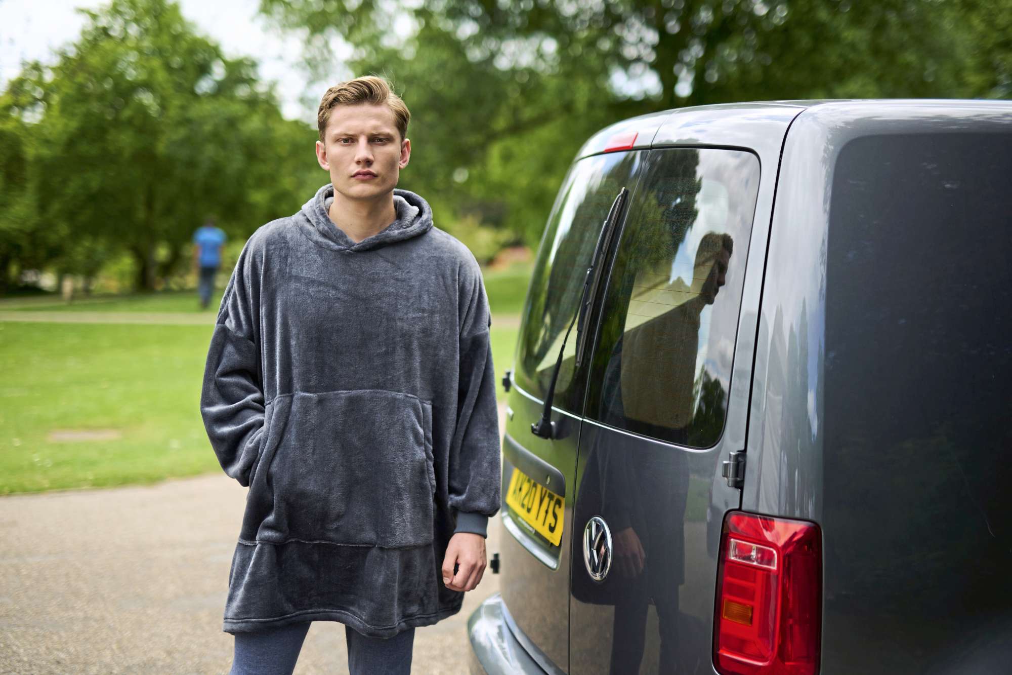 Oversized Fleece Hoodie mit Kängurutasche