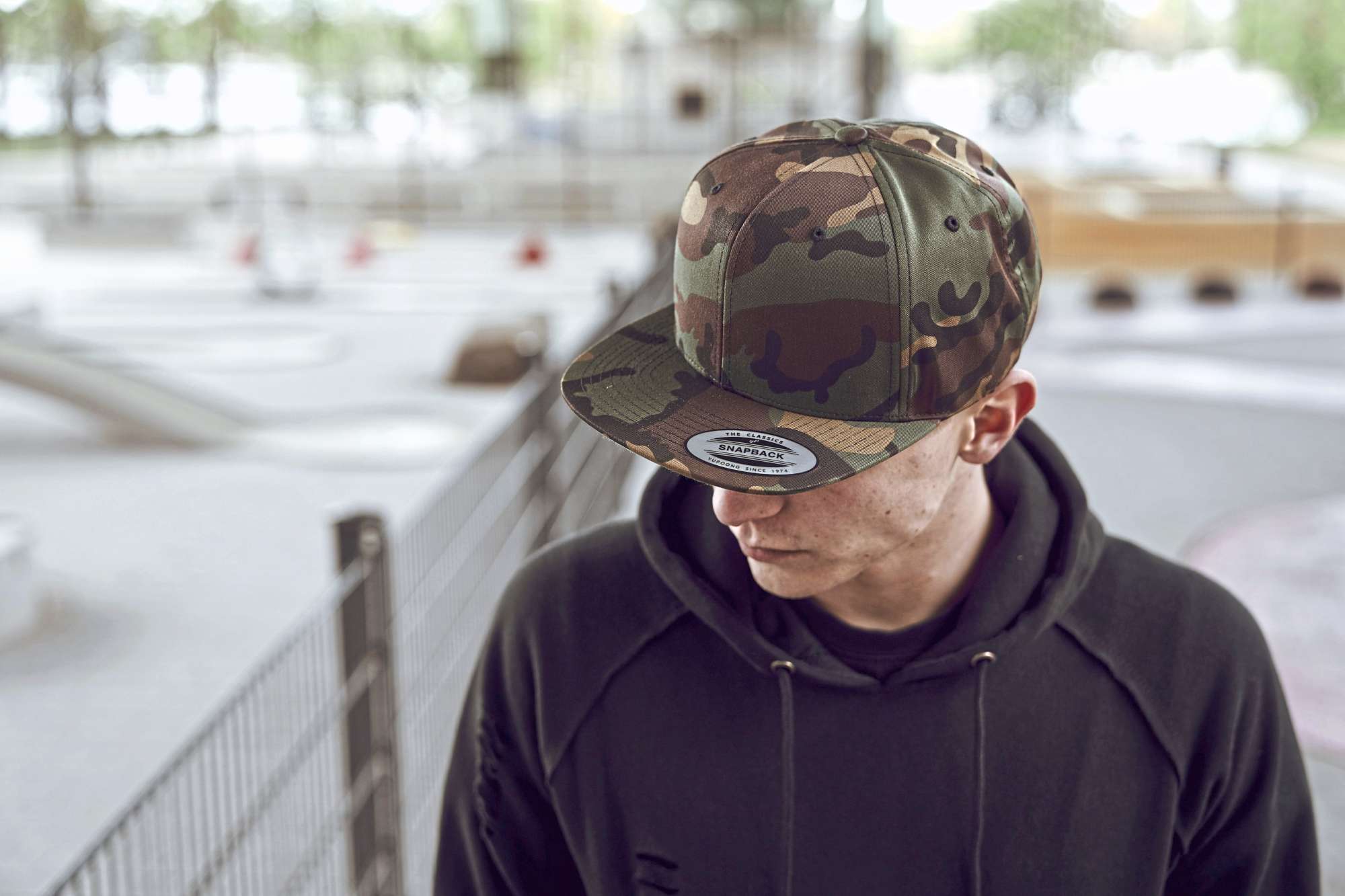 Woodland Camo Classic Snapback Cap