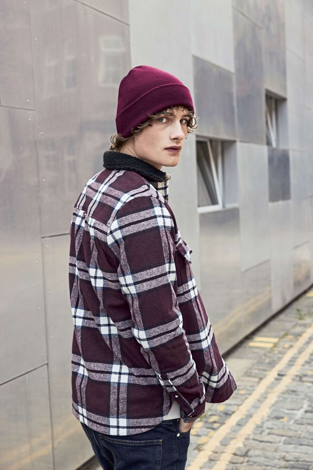 Recycelte Cuffed Beanie aus Polyester