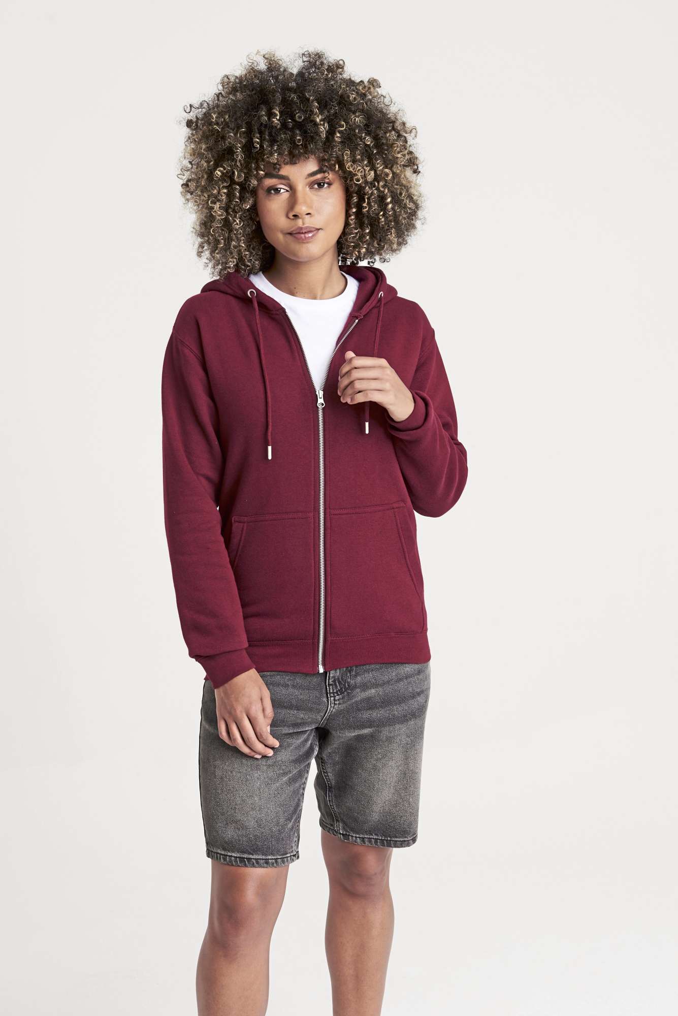Bio-Zip-Hoodie aus 100% Baumwolle