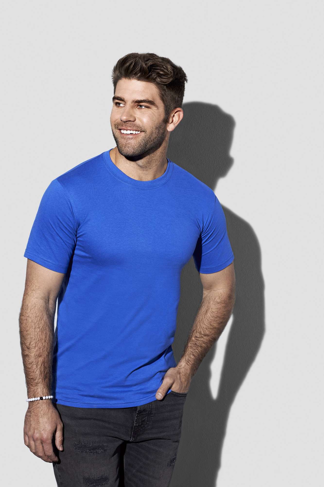 Klassisches Slim Fit T-Shirt, Rundhals