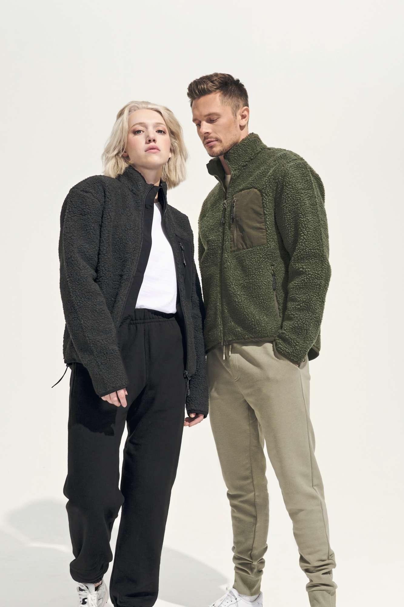 SOL´S Sherpa Jacke Fury mit Taslon-Einsätzen, Carbon Grey/Black L, L04042