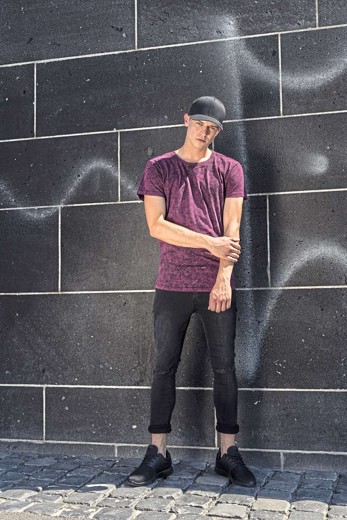 Acid Washed T-Shirt Regular Fit Baumwolle