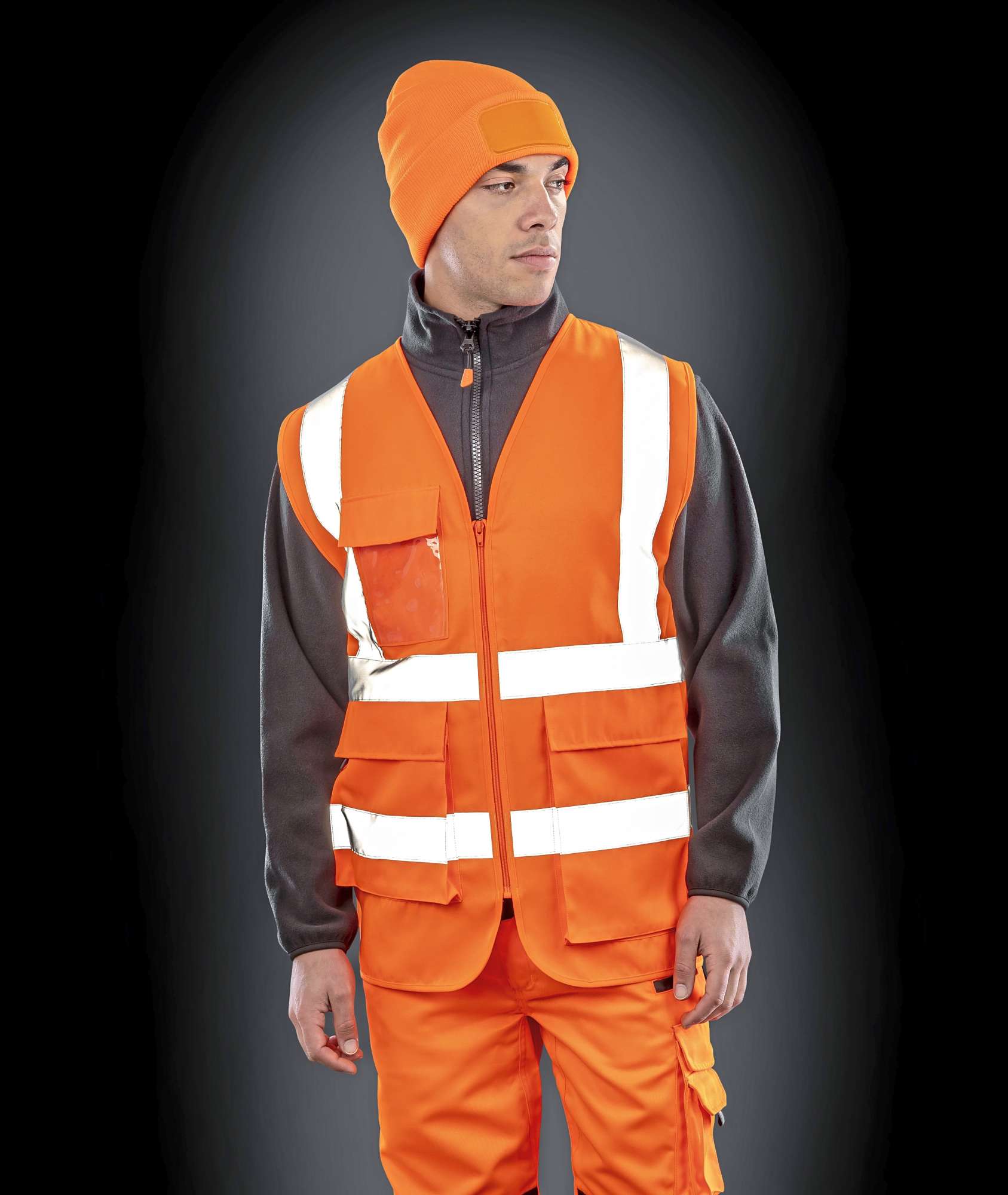 Result Safe-Guard Sicherheitsweste mit Reflektionsstreifen, Black 3XL, RT477