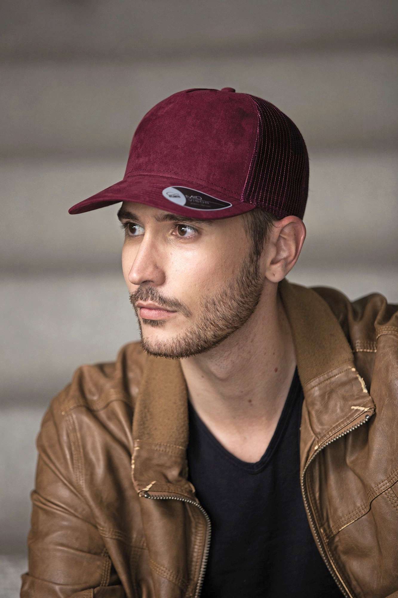 Rapper Suede Cap mit Mesh-Detail