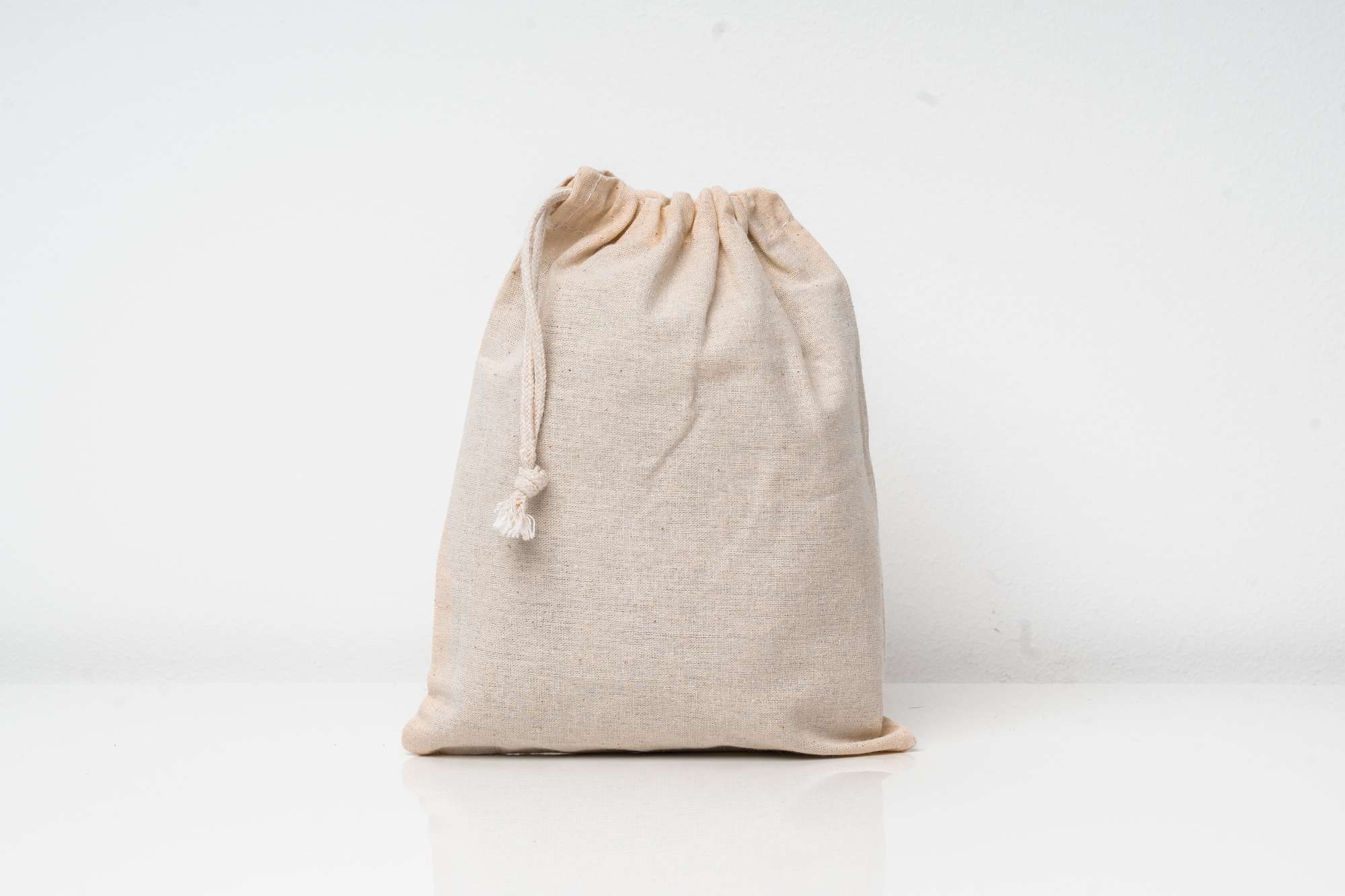 Baumwoll-Midi-Tasche mit Kordelzug
