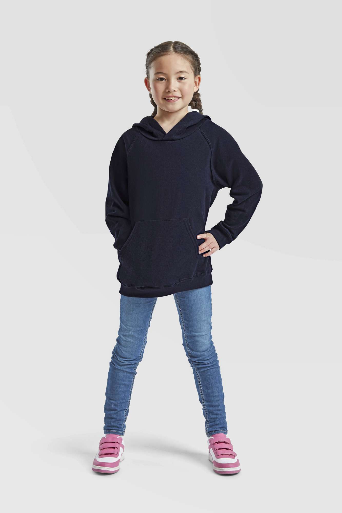 Leichter Kinder Hoodie mit Raglan-Ärmeln