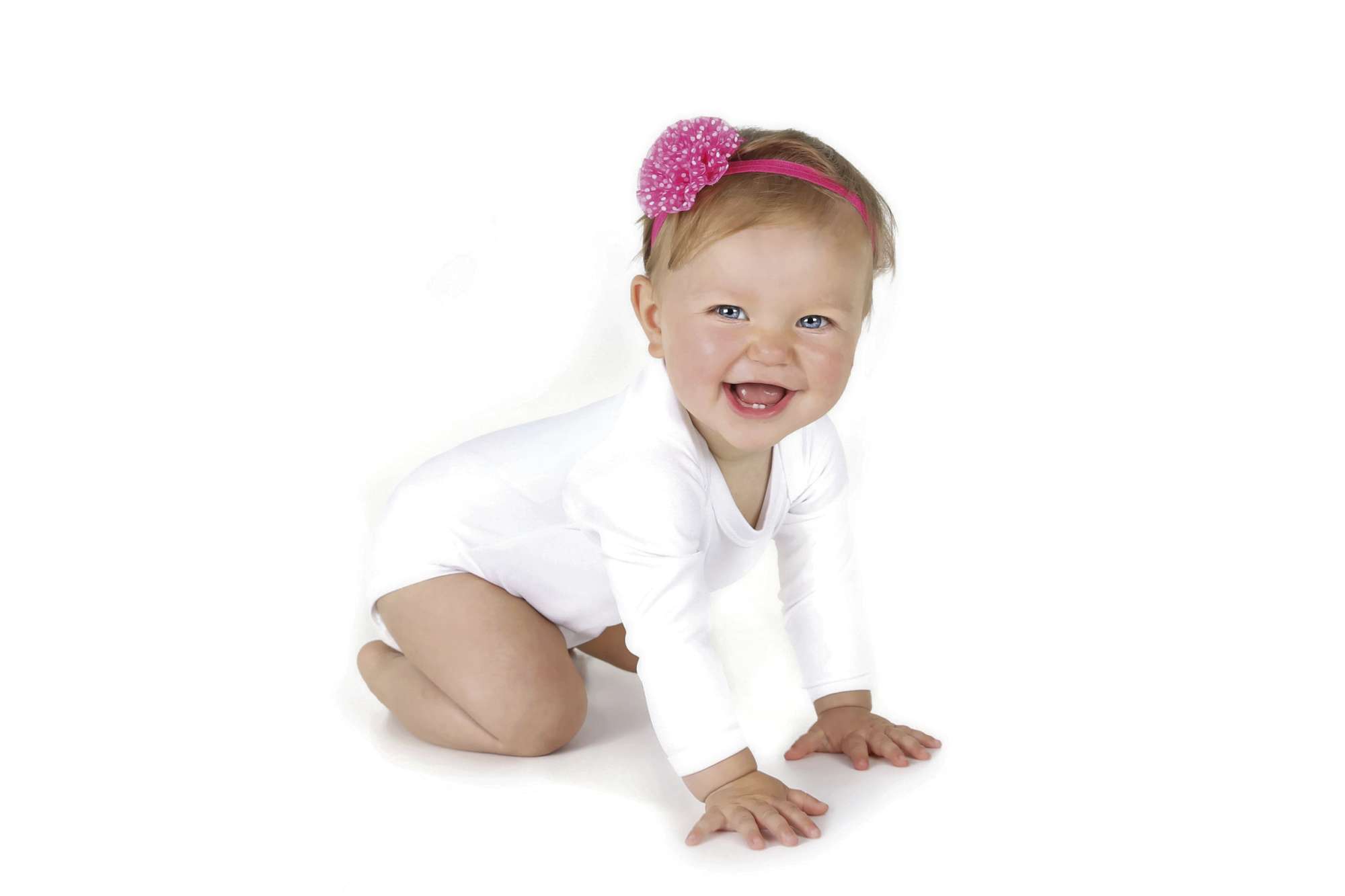 Langarm-Babybody mit Envelope-Halsausschnitt