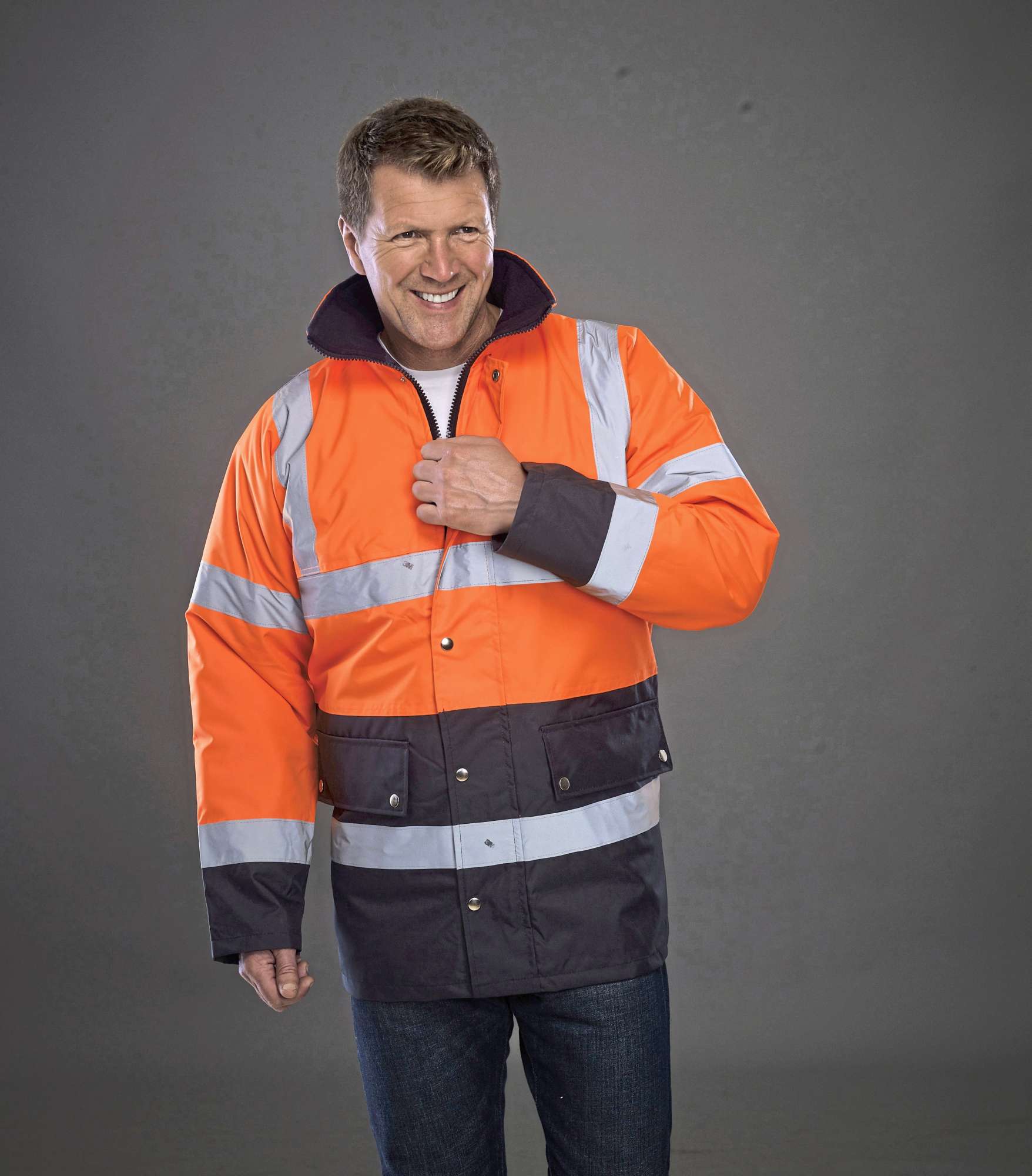 Wasserdichte Sicherheitsjacke mit Reflexstreifen