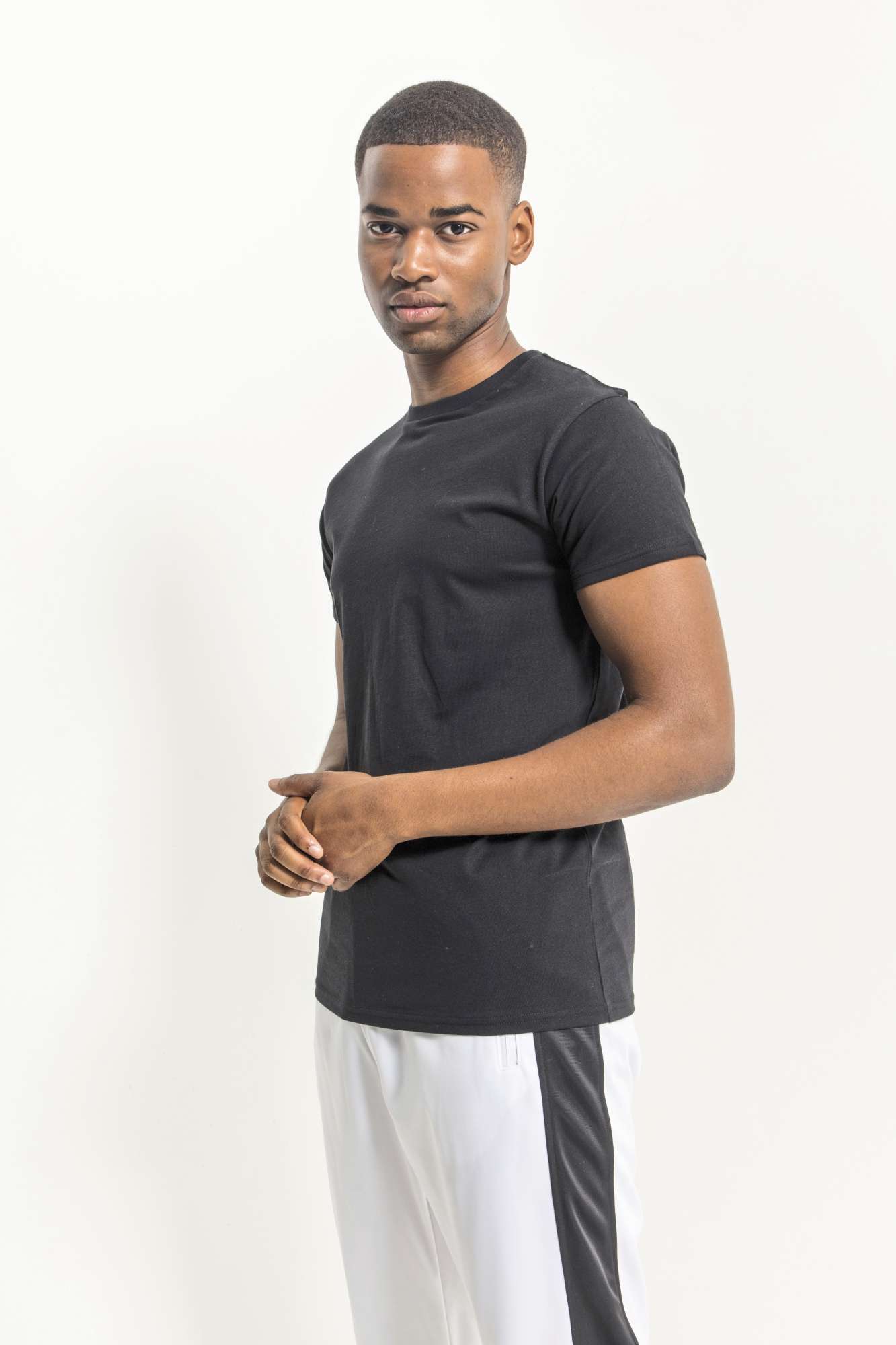 Basic T-Shirt mit Rundhalsausschnitt, Baumwolle