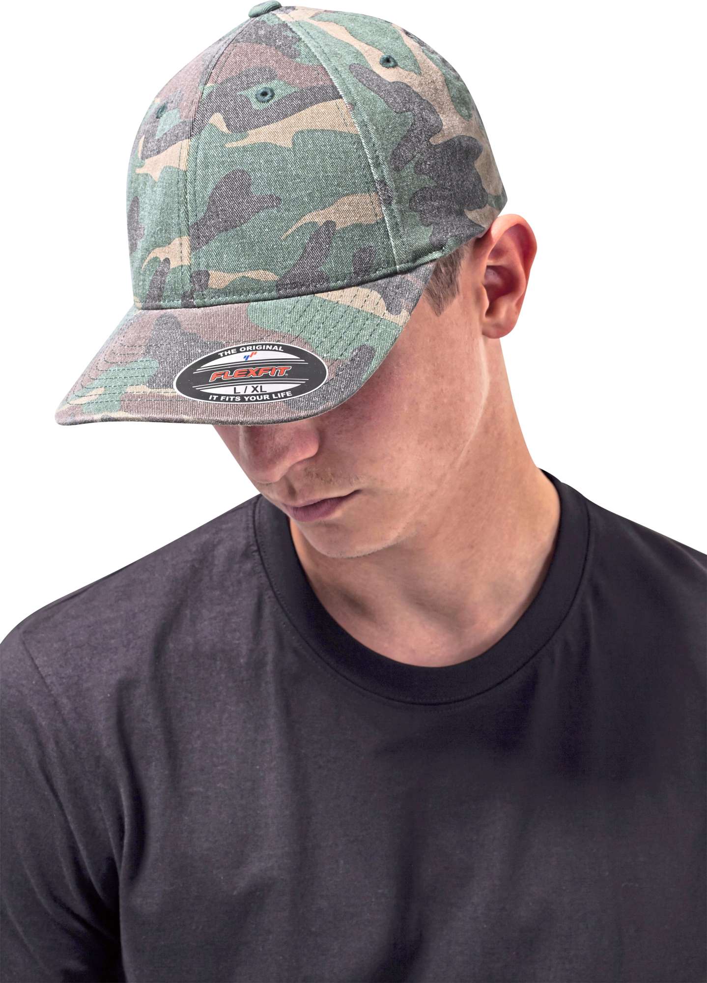 Flexfit Washed Camo Cap 6-Panel