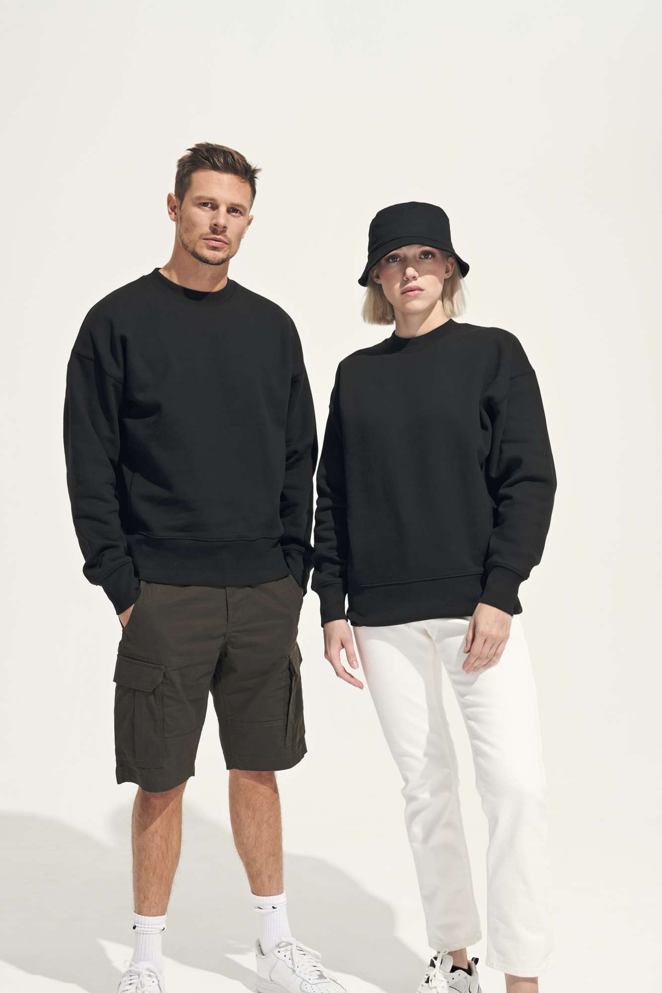 Rundhals-Sweatshirt aus Bio-Baumwolle, Oversize