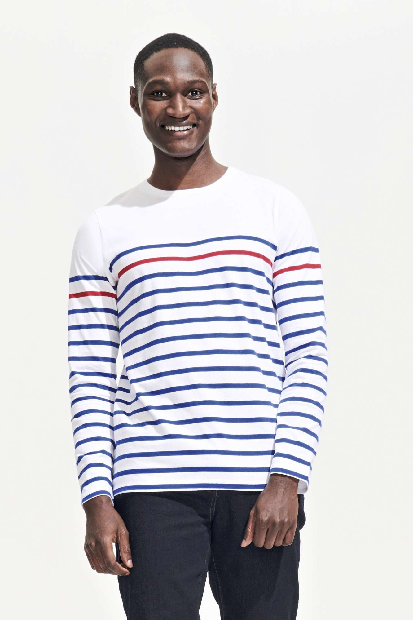 Langarm Matrosen T-Shirt gestreift für Herren