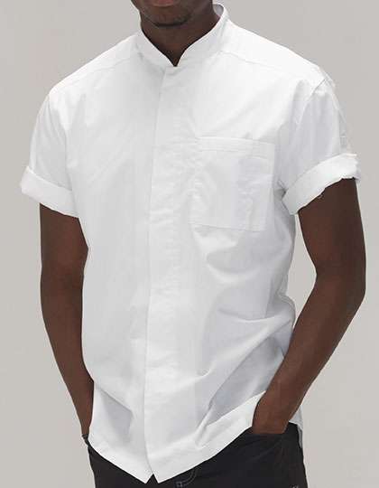 Le Chef Prep Schmal geschnittenes Prep Hemd Herren, White S, LF120M