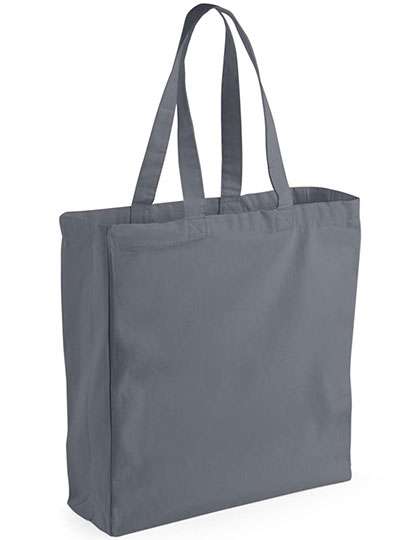 Westford Mill Baumwoll-Canvas Shopper mit Schultergurt, Graphite Grey 39 x 42 x 13 cm, WM108
