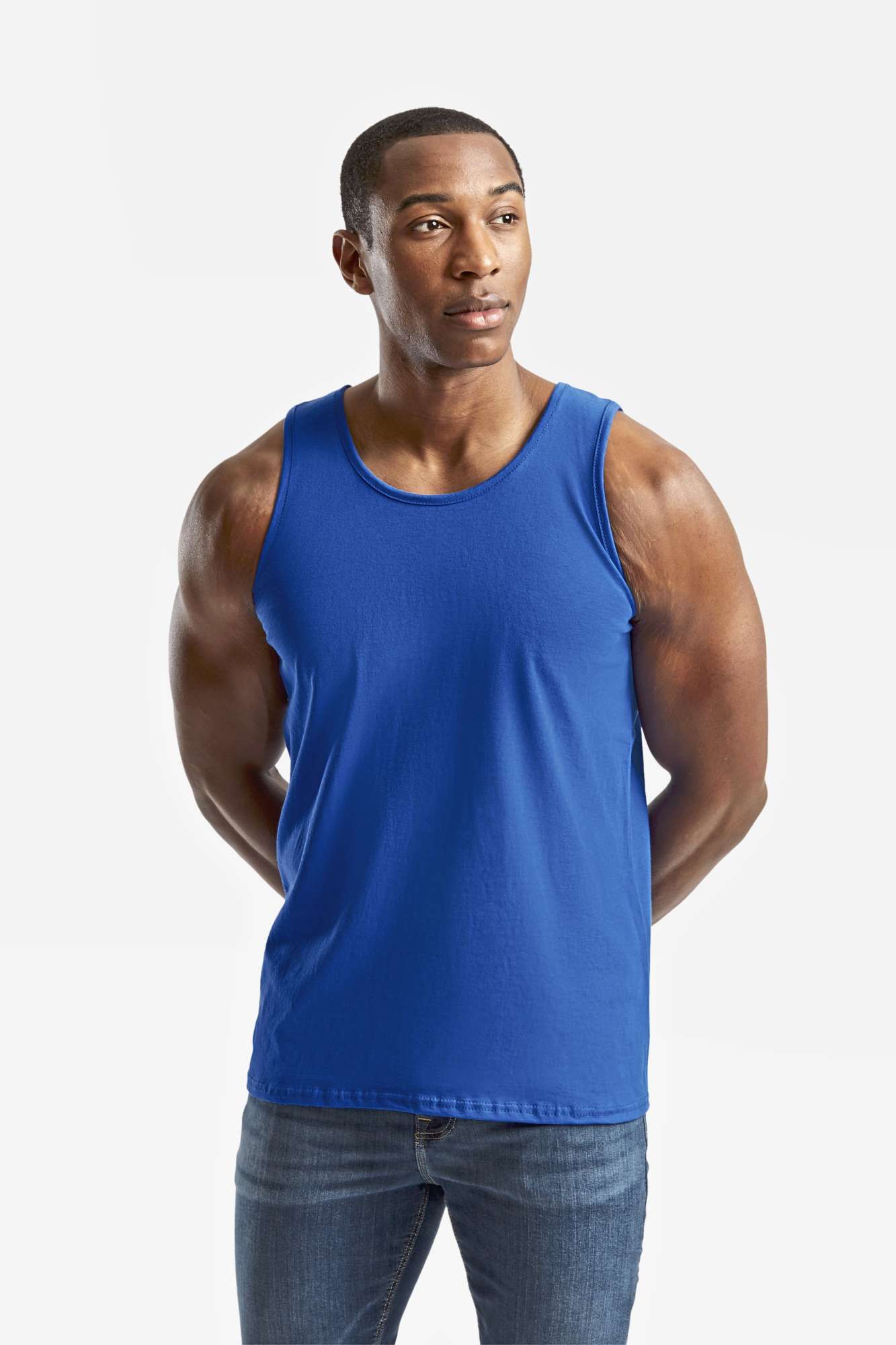 Ärmelloses Basic-T-Shirt aus Baumwolle