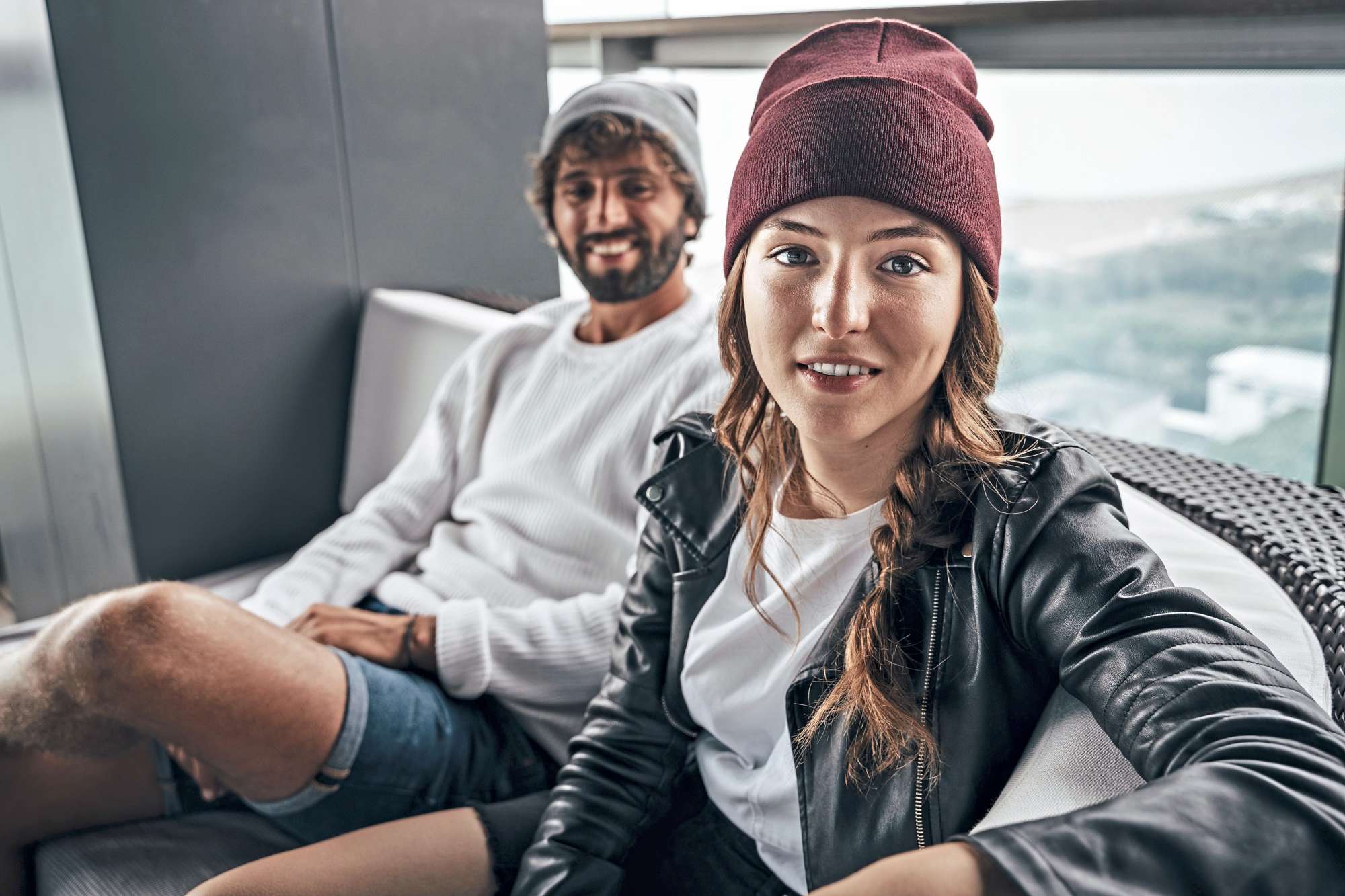 Pure Beanie aus Recyclingmaterial, doppellagig