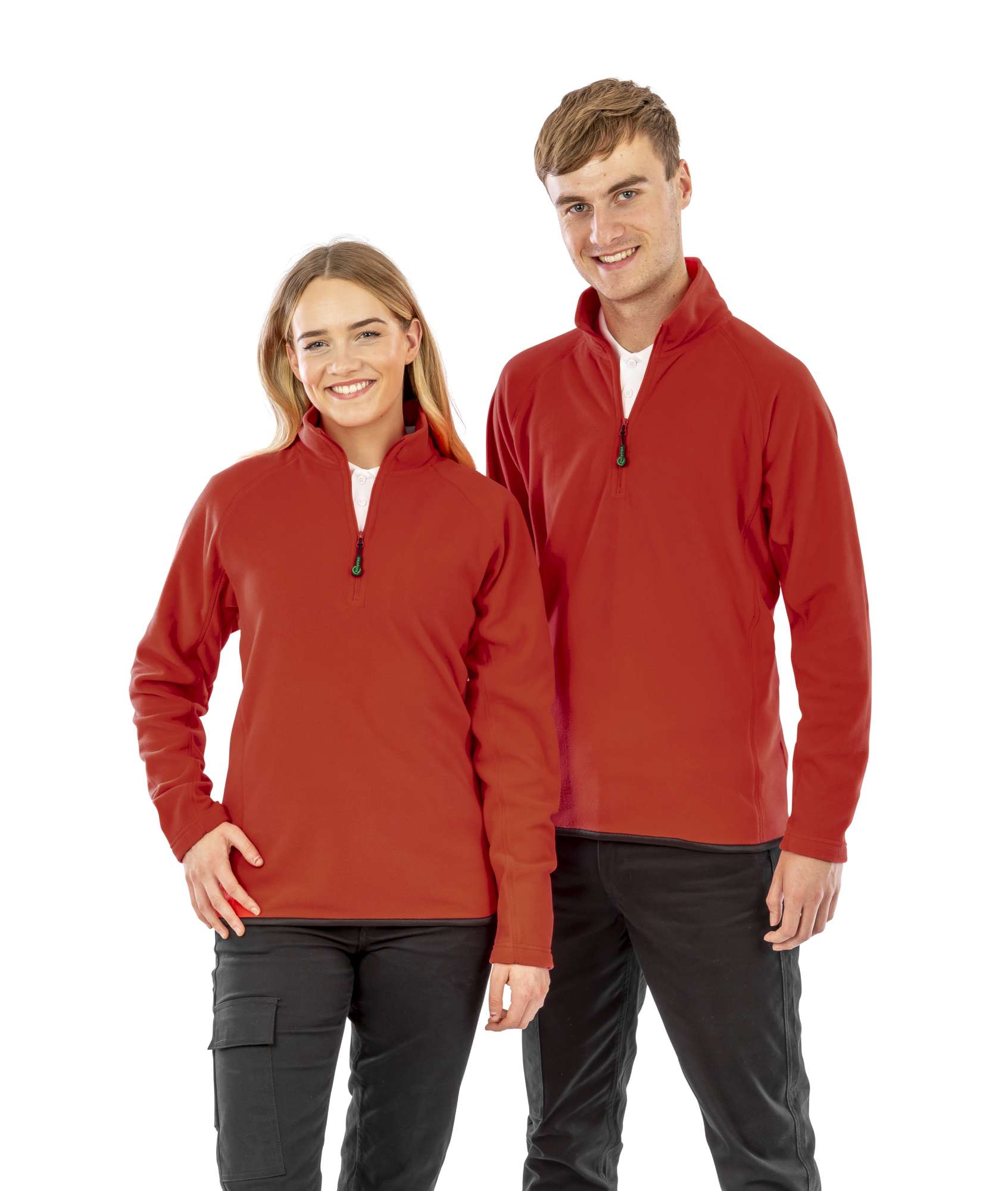 Recycled Microfleece Top mit Half-Zip