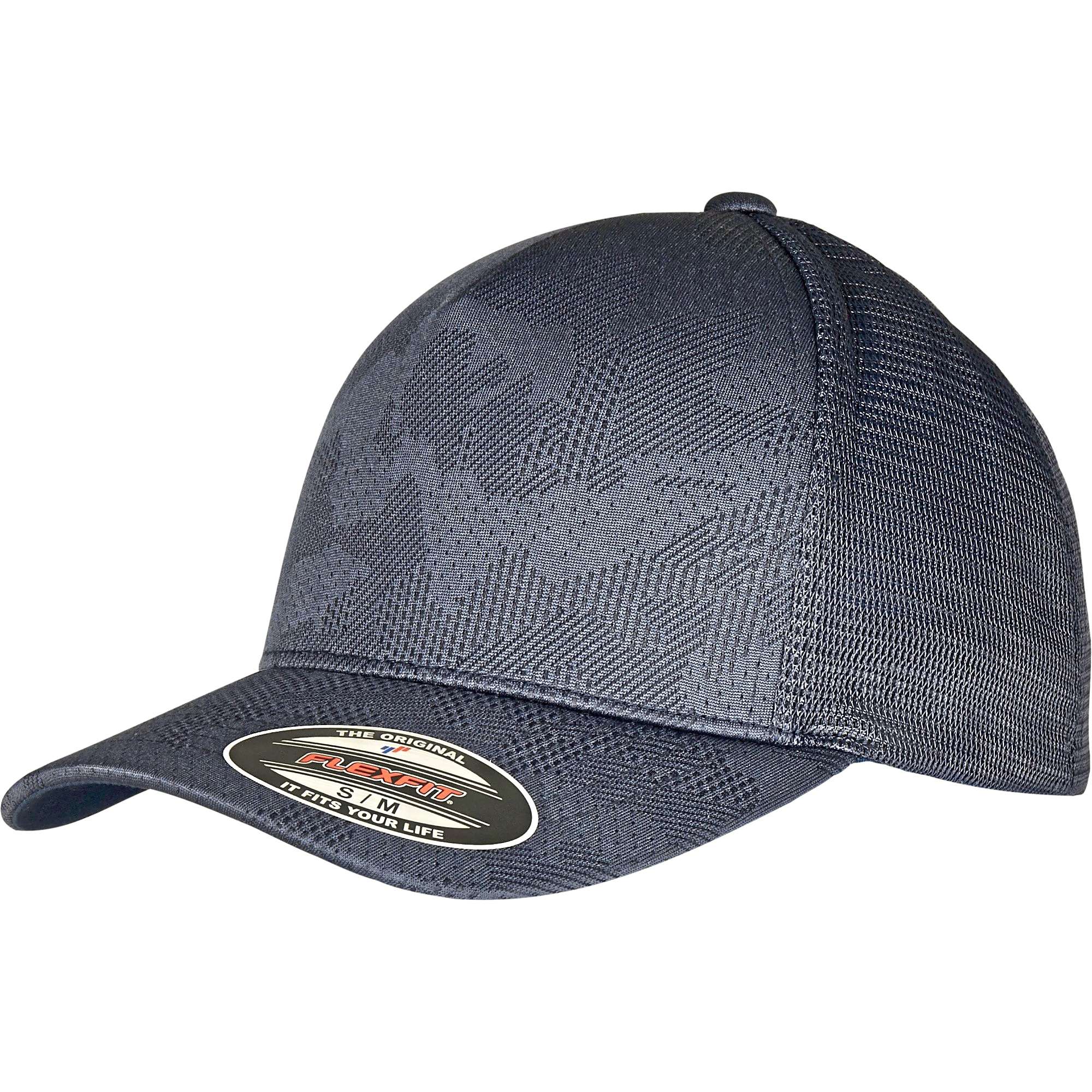 Flexfit Jaquard Camo Cap mit Mesh, Navy S/M, FX6277JC