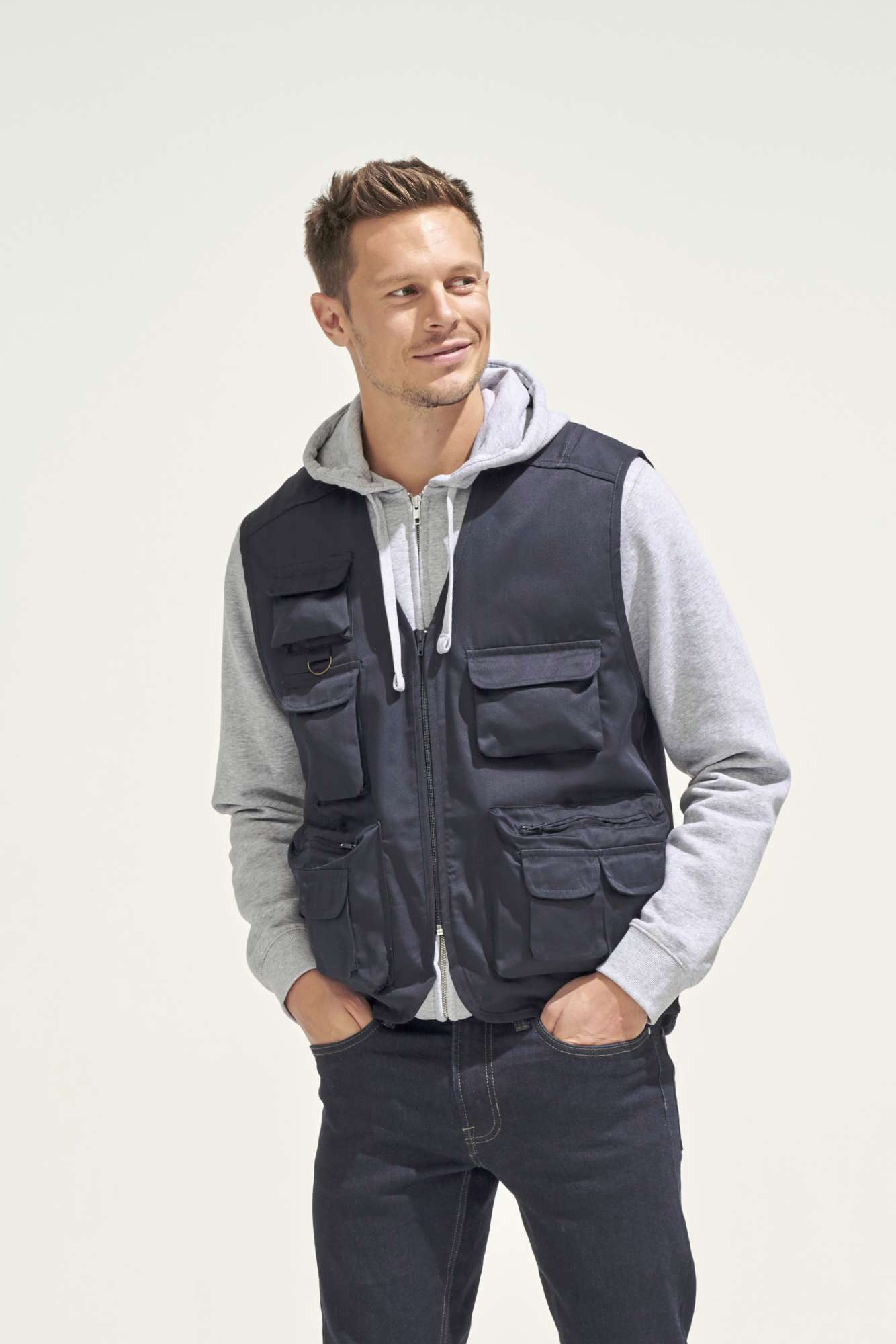 SOL´S Reporter Jacke Wild mit 9 Taschen, Navy L, L836