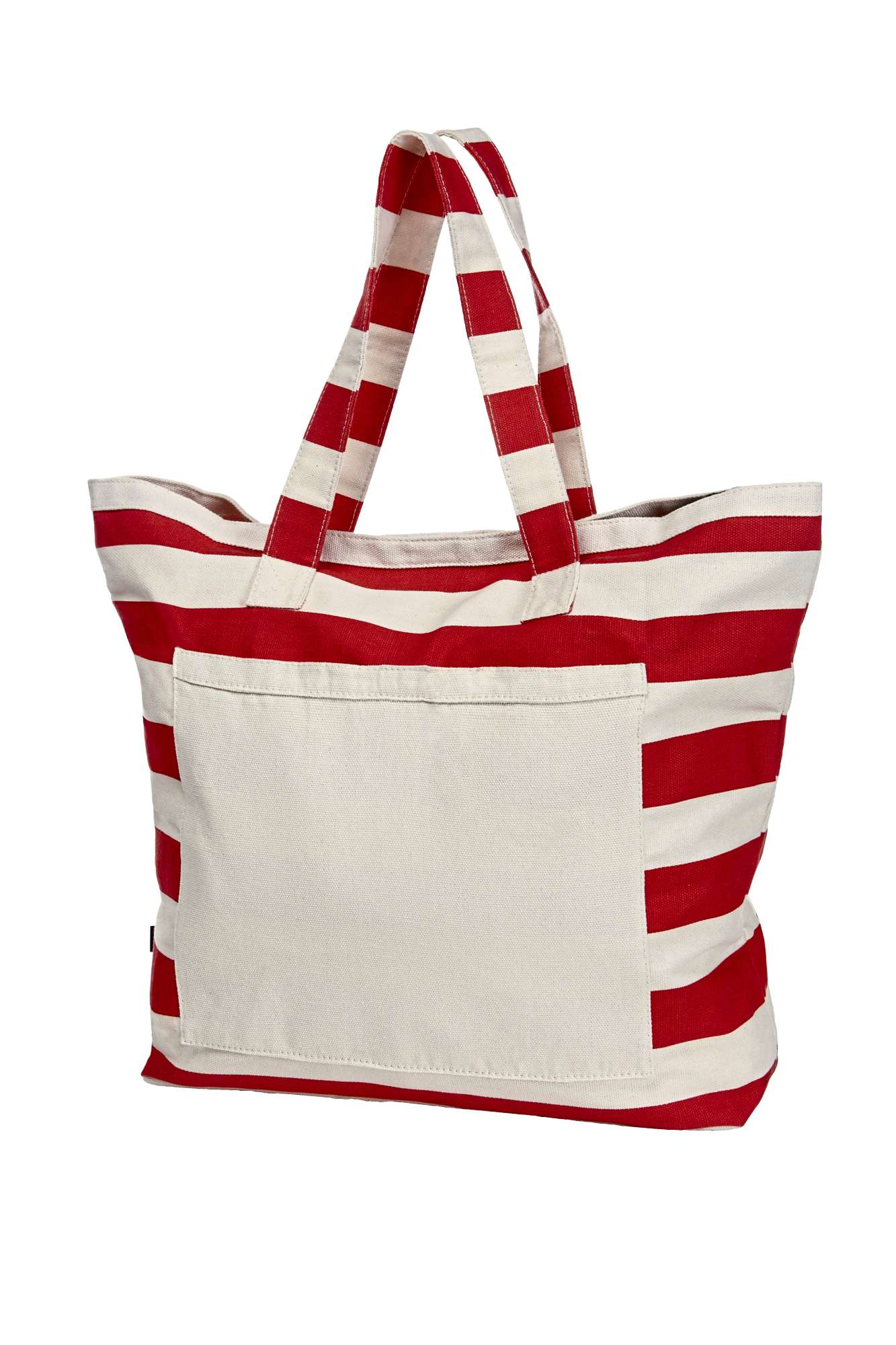 Großer Baumwoll-Shopper mit Vortasche