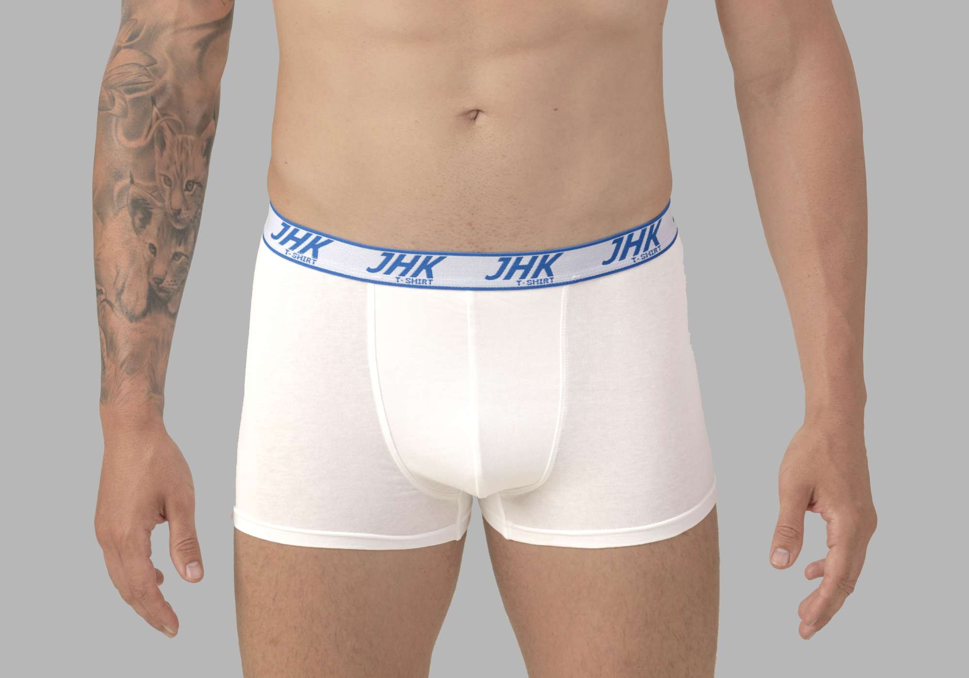 JHK Herren-Short Boxer Briefs 3er-Pack, Grey Melange XS, JHK900