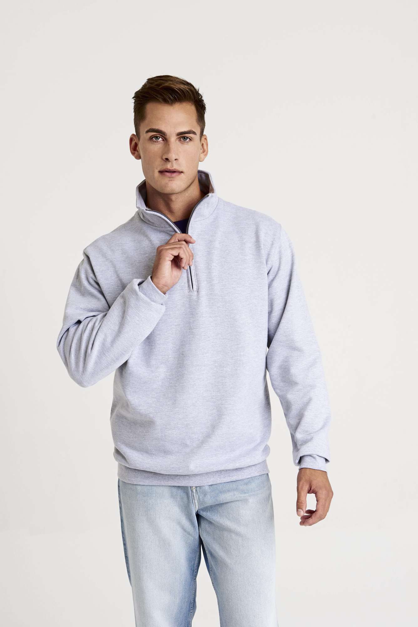 Sophomore 1/4 Zip Sweatshirt Baumwolle