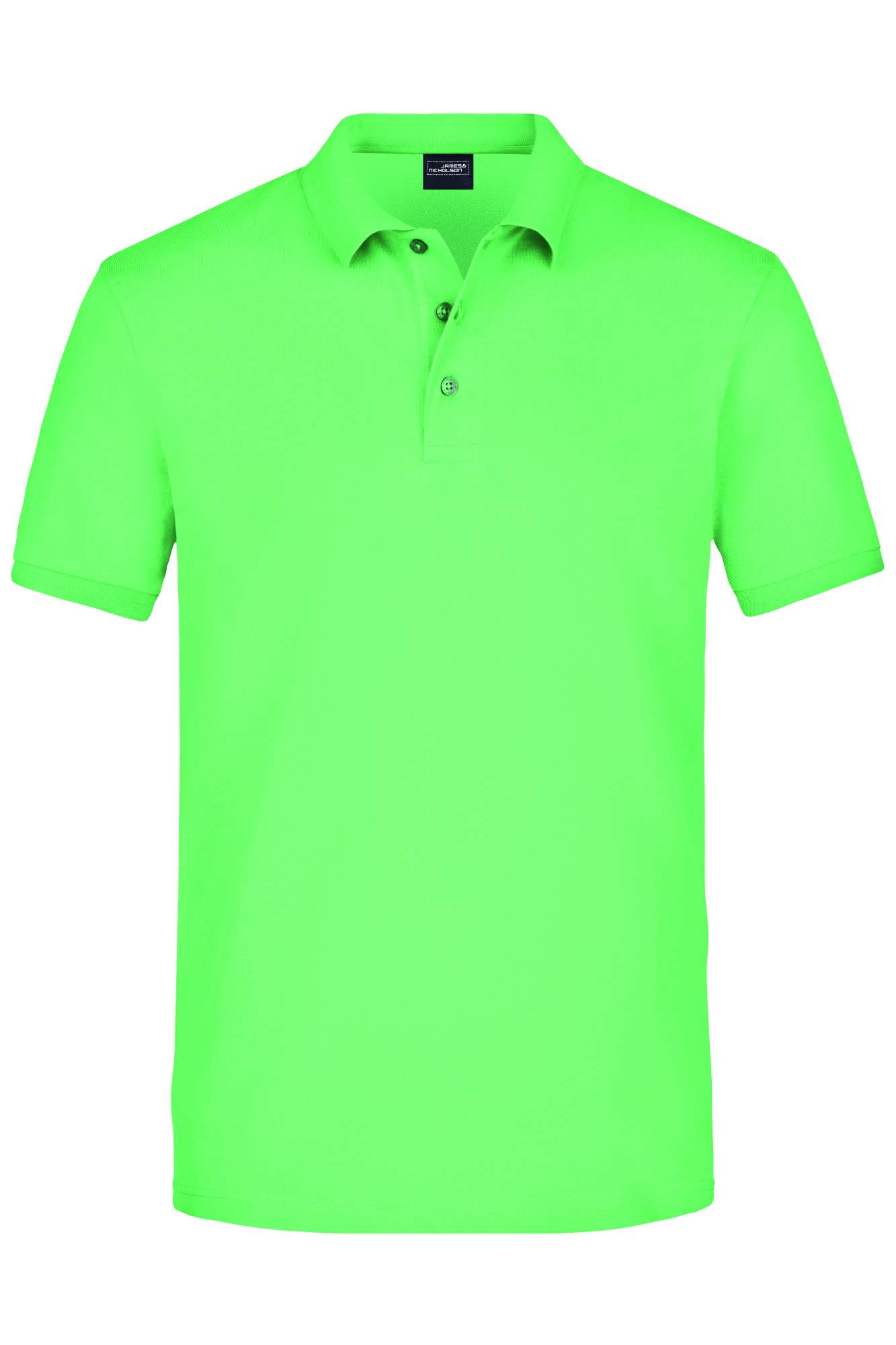 Elastisches Piqué Herren Polo mit Knöpfen