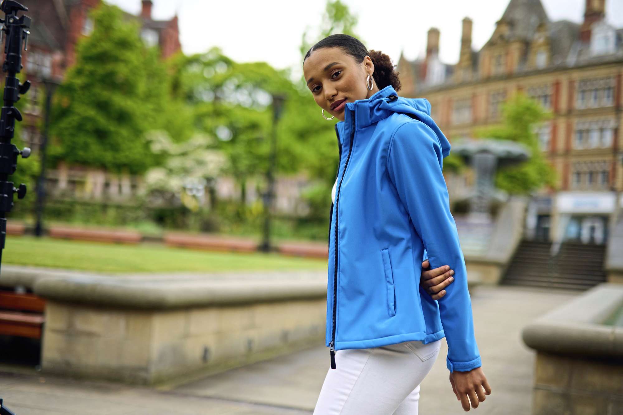 Softshell-Jacke 3-lagig mit Kapuze für Damen