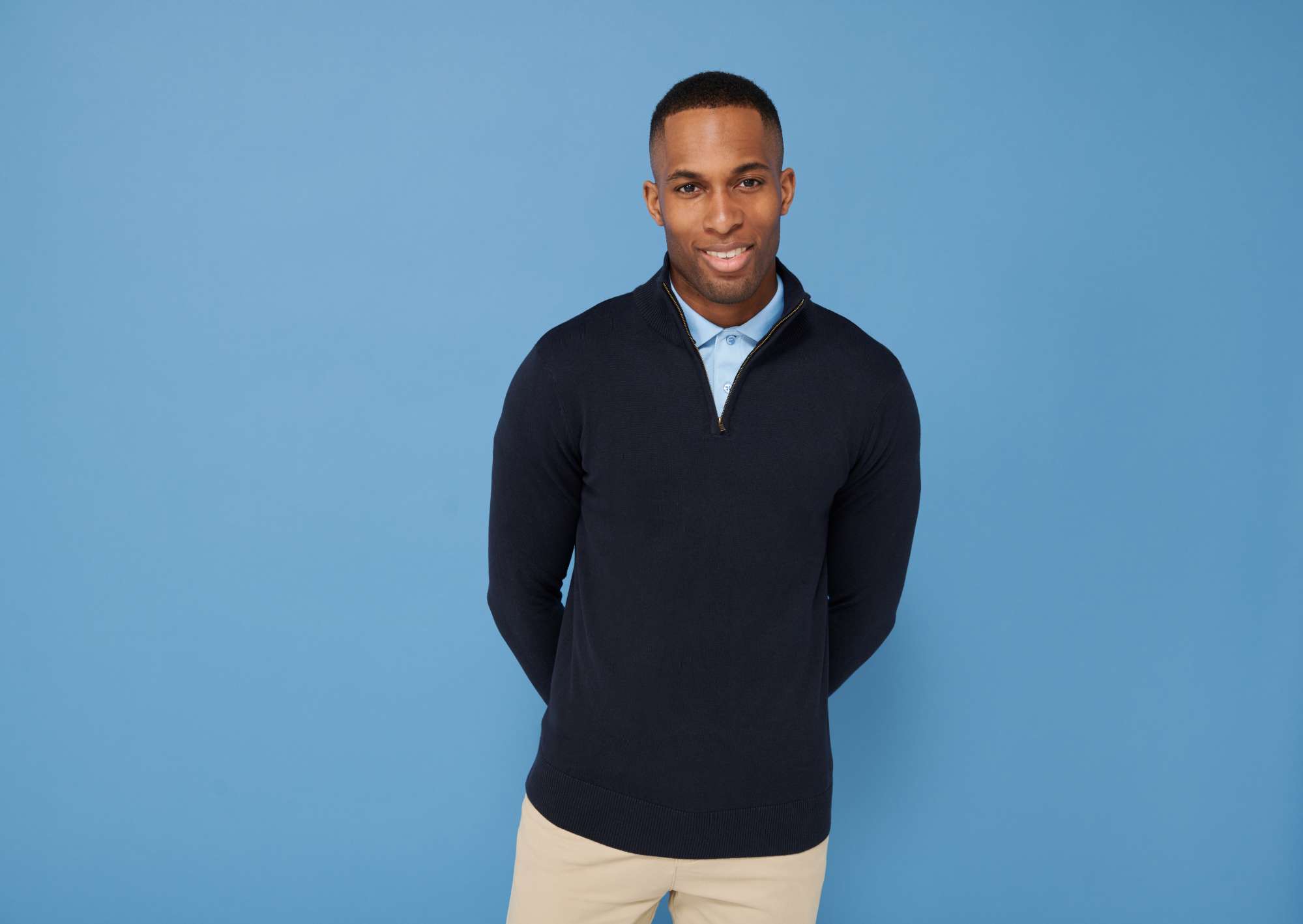Strickpullover mit halbem Reißverschluss