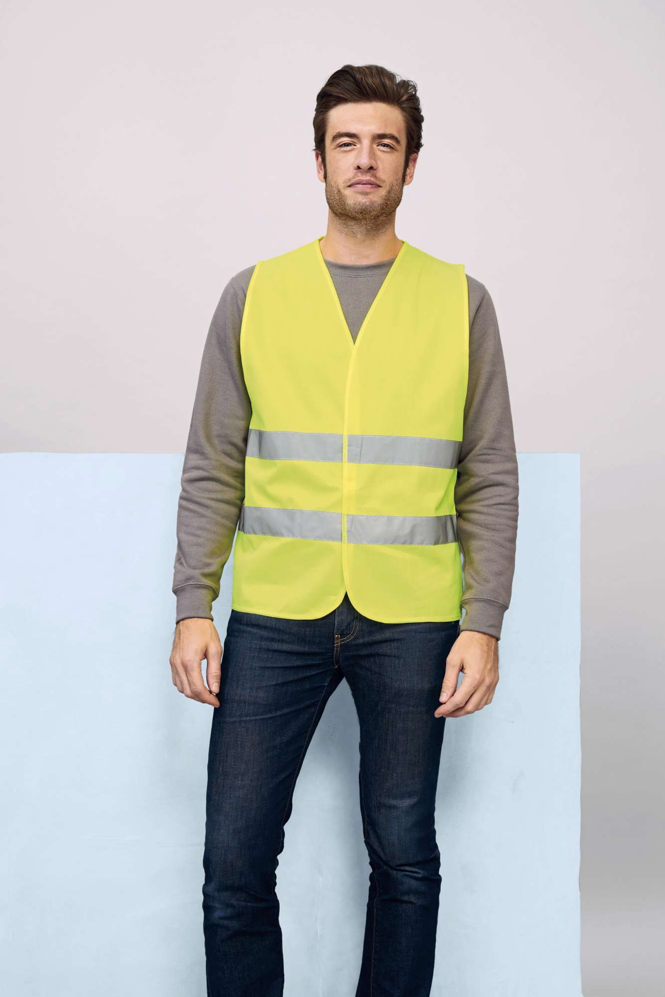 SOL´S Neon Orange Sicherheitsweste mit Reflektoren, Neon Yellow S/M (1), LP01691