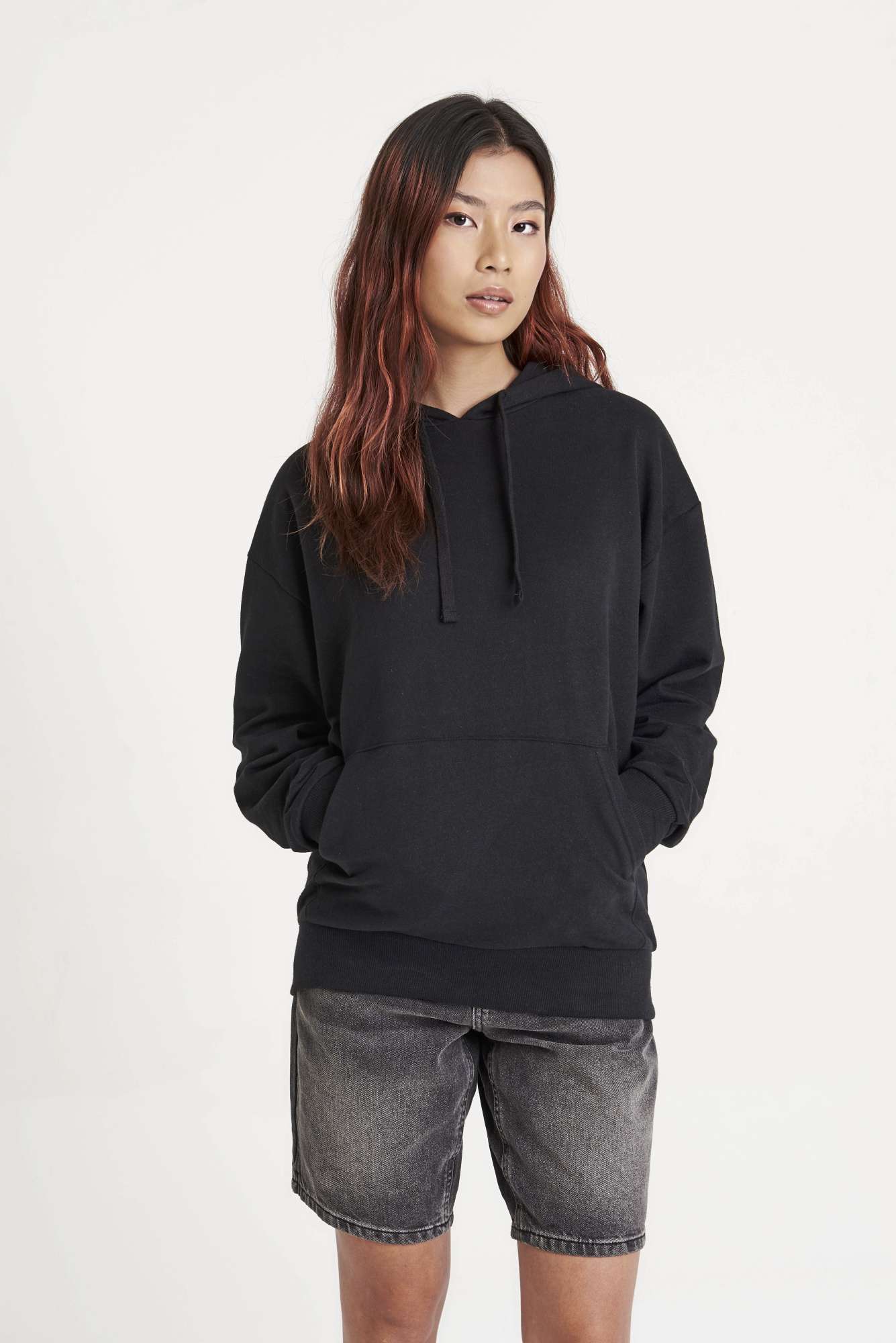 Recycelter Hoodie mit angerauter Oberfläche