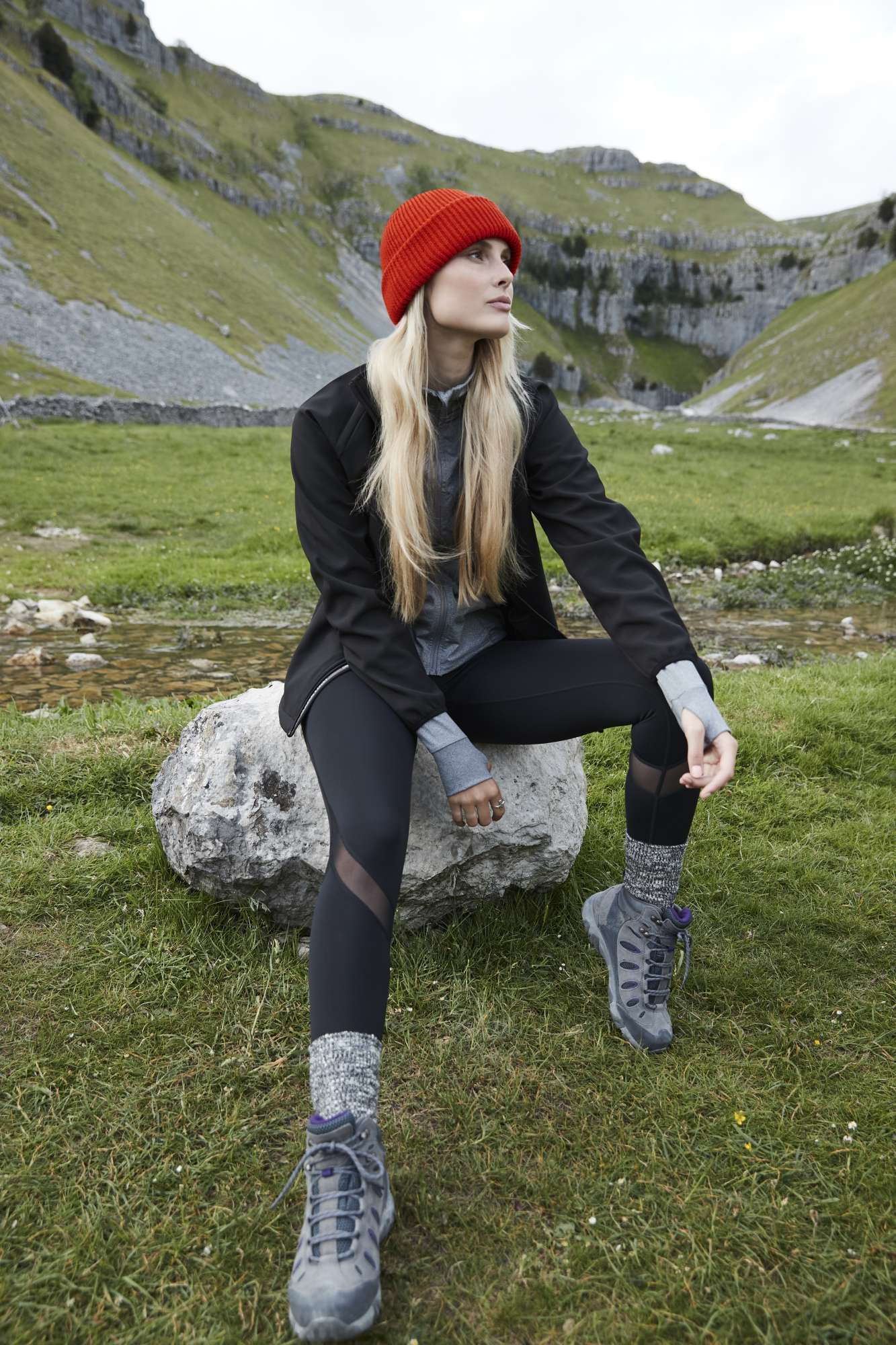 Winddichte Beanie mit recyceltem Polyester