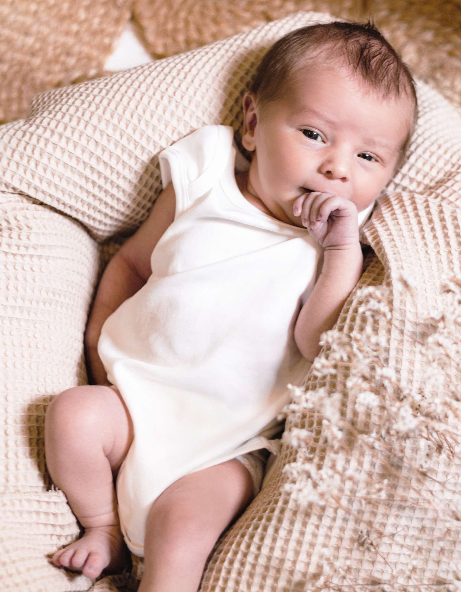 Link Kids Wear Ärmelloser Bio-Babybody Rebel 03, White 62-68, X21020