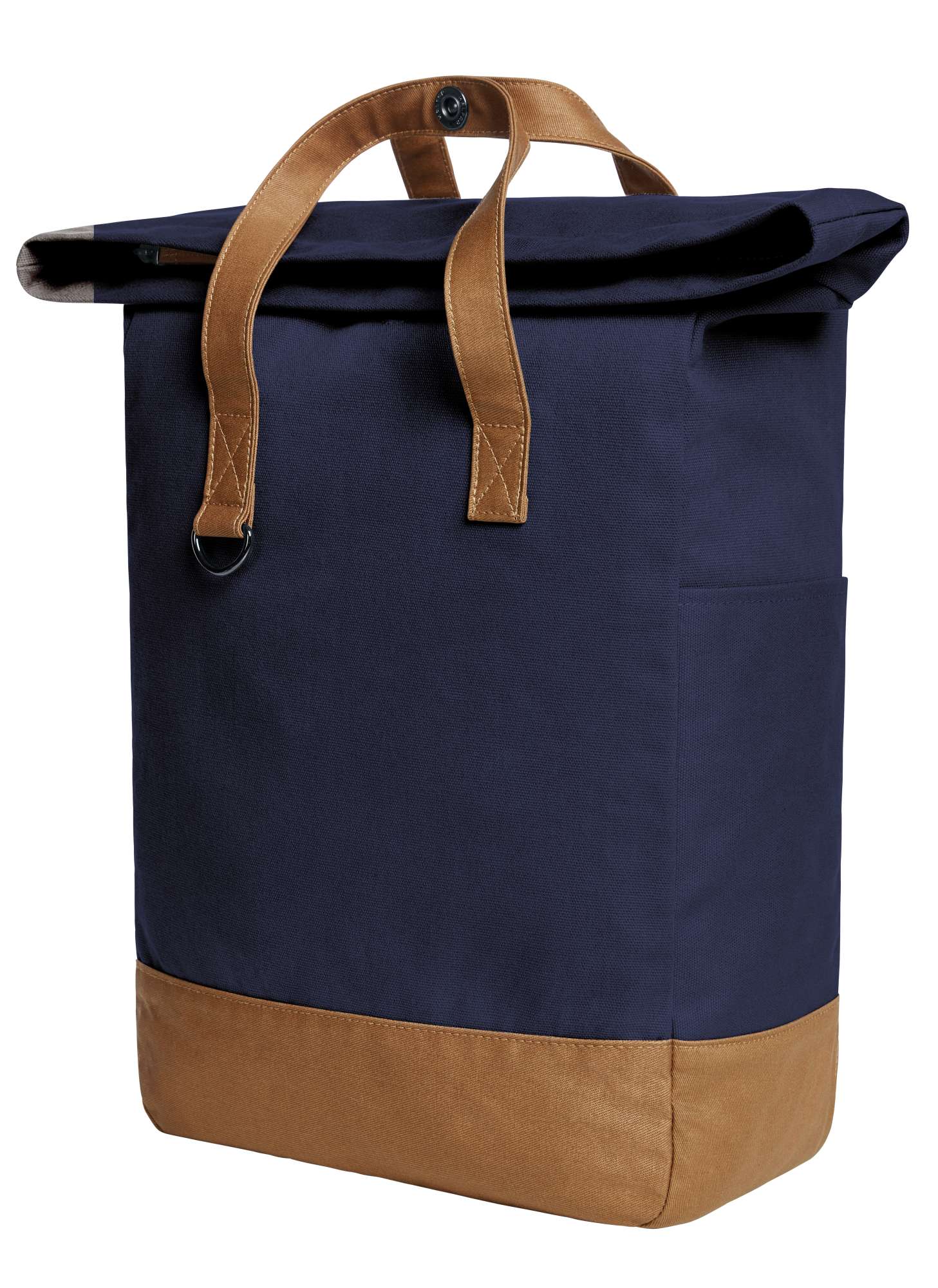 Halfar Notebook Rucksack Life mit Überschlag, Grey/Brown 28 x 42 x 14 cm, HF6520
