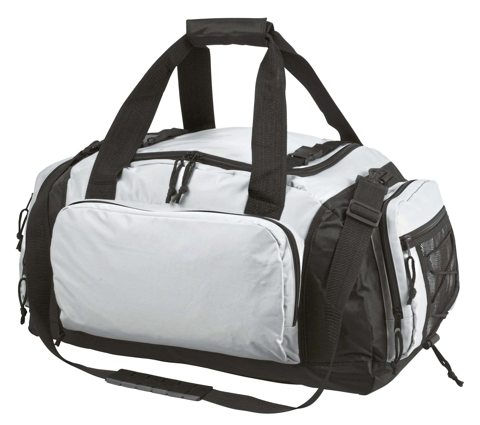 Reisetasche Sport 50L Schwarz-Hellgrau