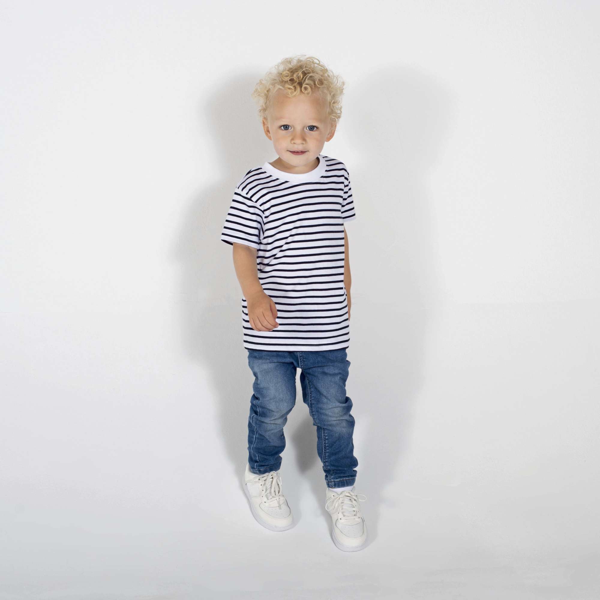 Kurzarm-Gestreiftes T-Shirt für Babys