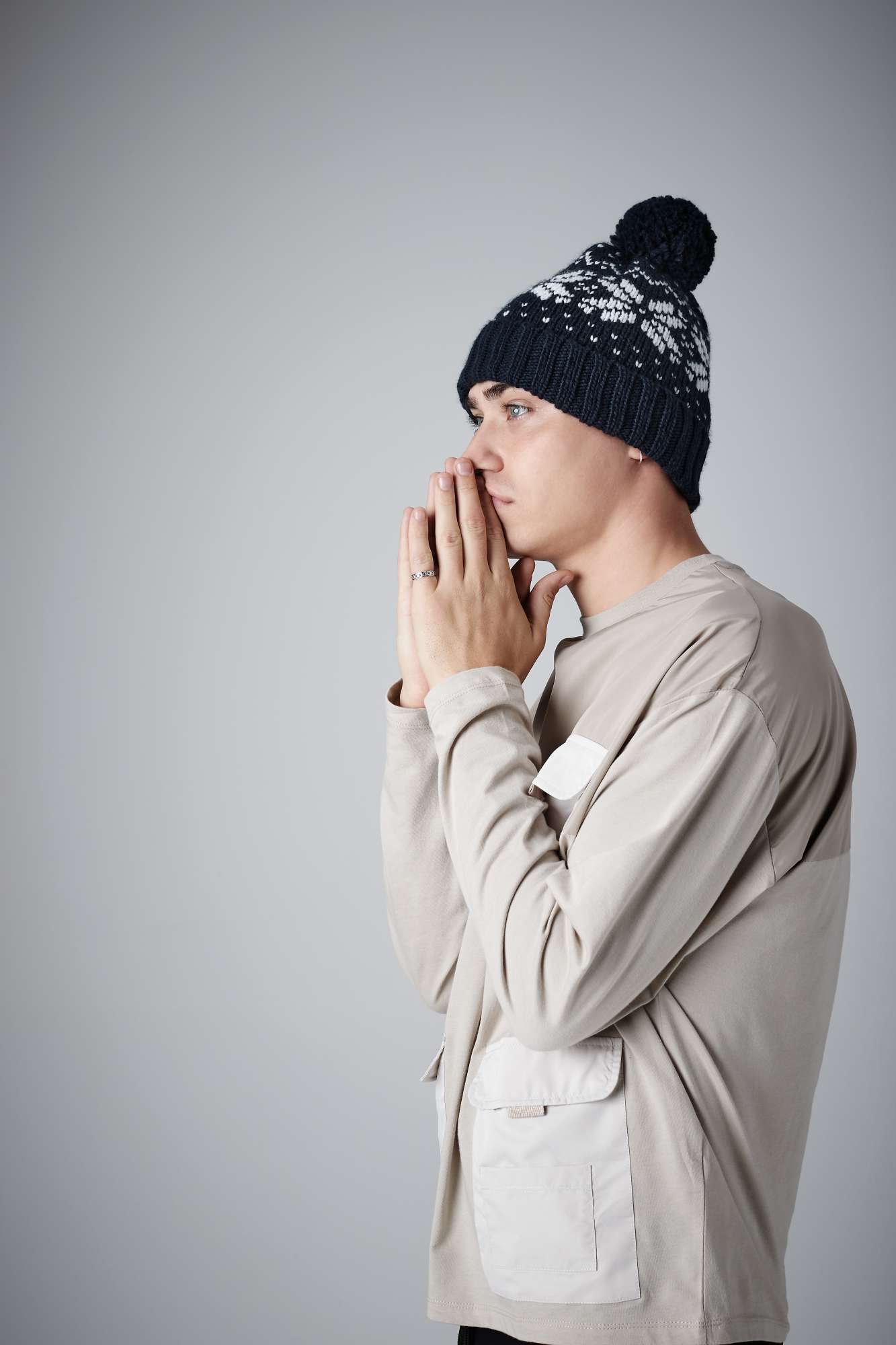 Fair Isle Snowstar® Beanie mit Umschlag