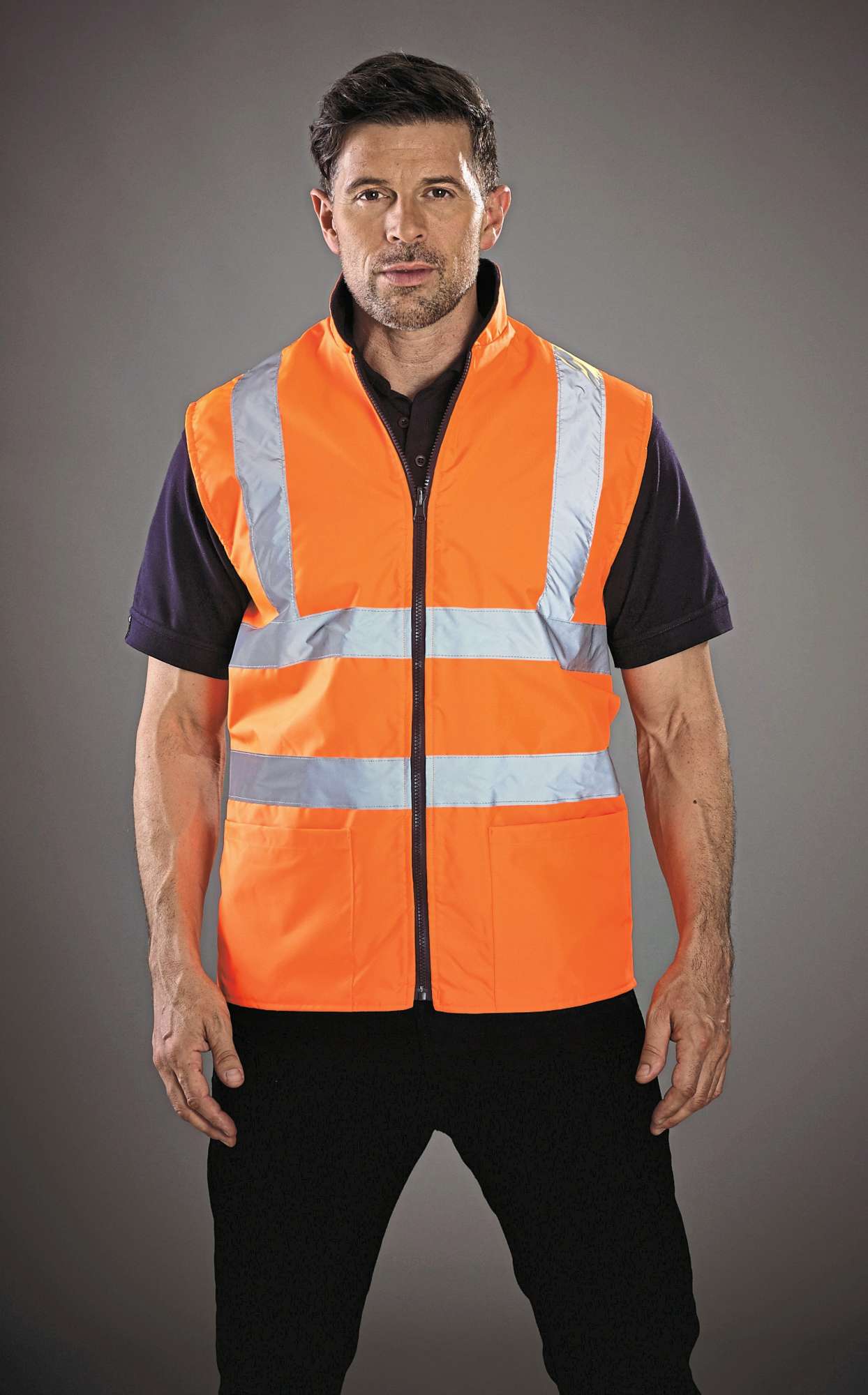 YOKO Hochsichtbarer Fleece-Bodywarmer EN20471, Hi-Vis Yellow XL, YK008F
