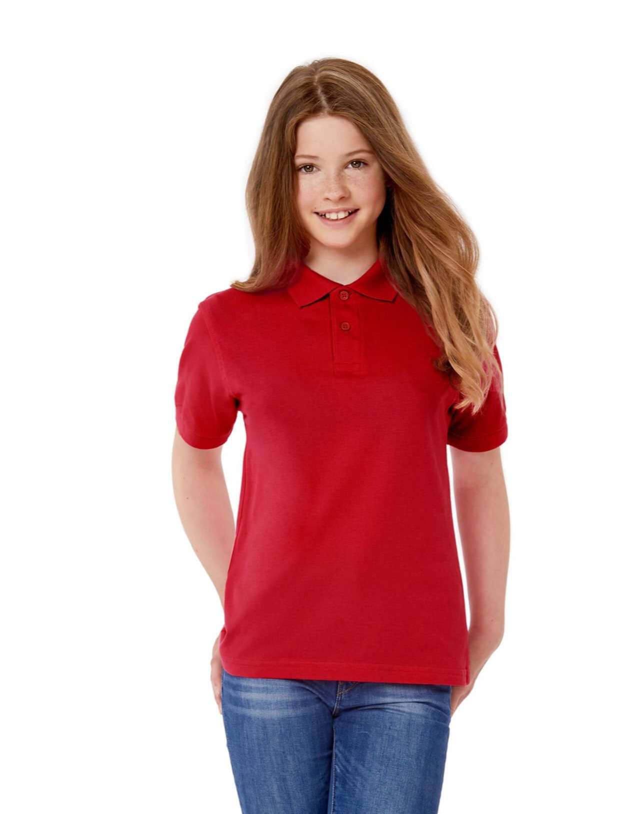 Kids' Polo Safran aus 100% Baumwolle