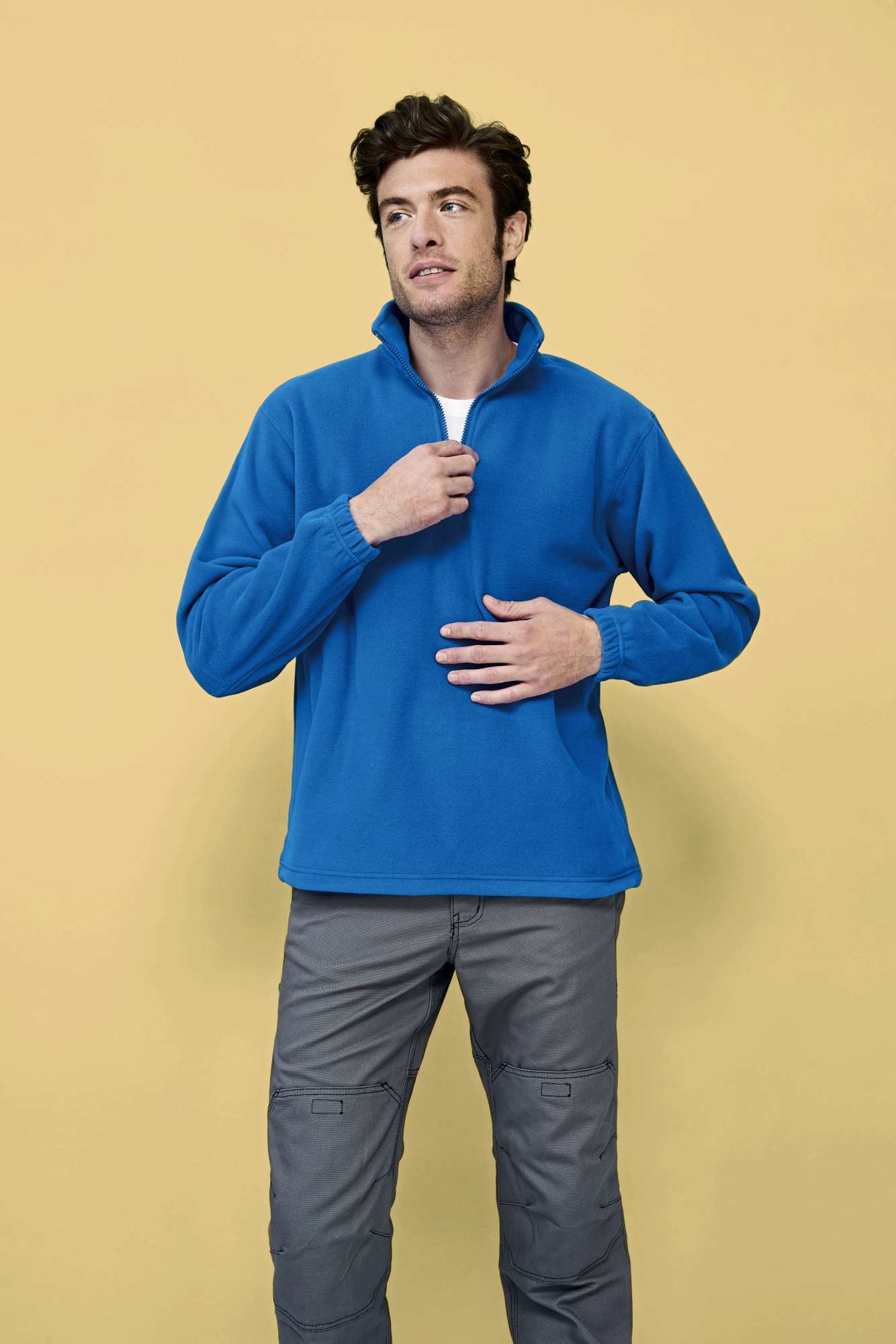 SOL´S Half-Zip Fleece Pullover mit Kordelzug, Royal Blue 241 XXL, L740