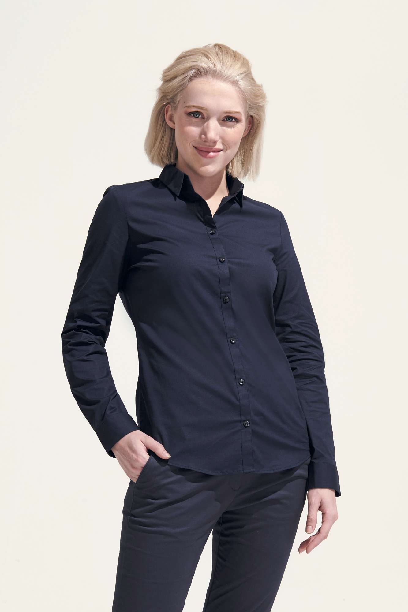 Langarm Stretch Hemd Blake für Damen