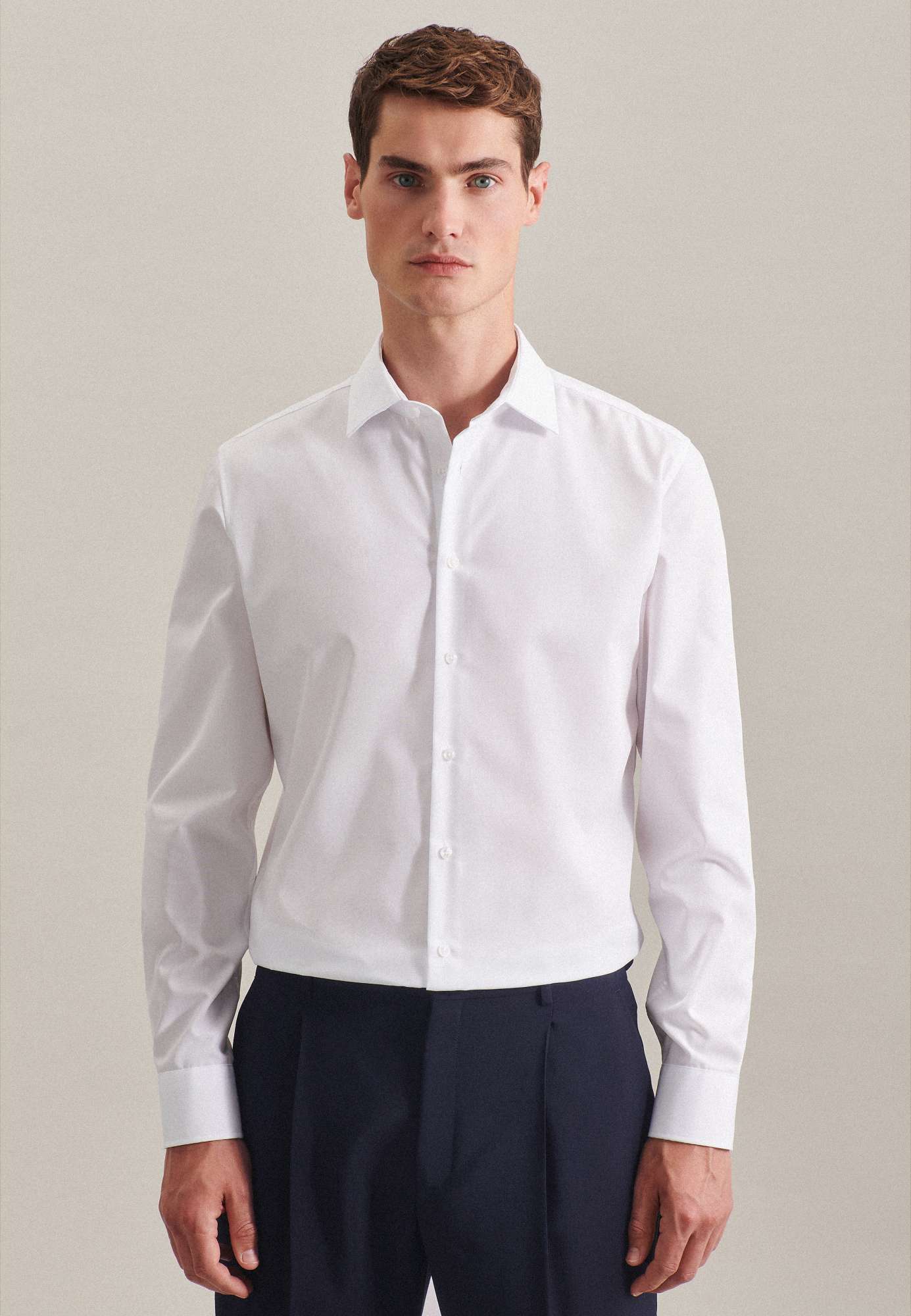 Bügelfreies Oxford Hemd, Shaped Fit