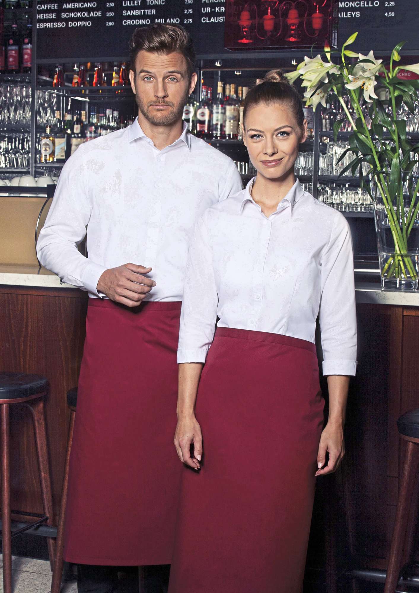 Bistroschürze Ibiza aus Polyester-Baumwolle