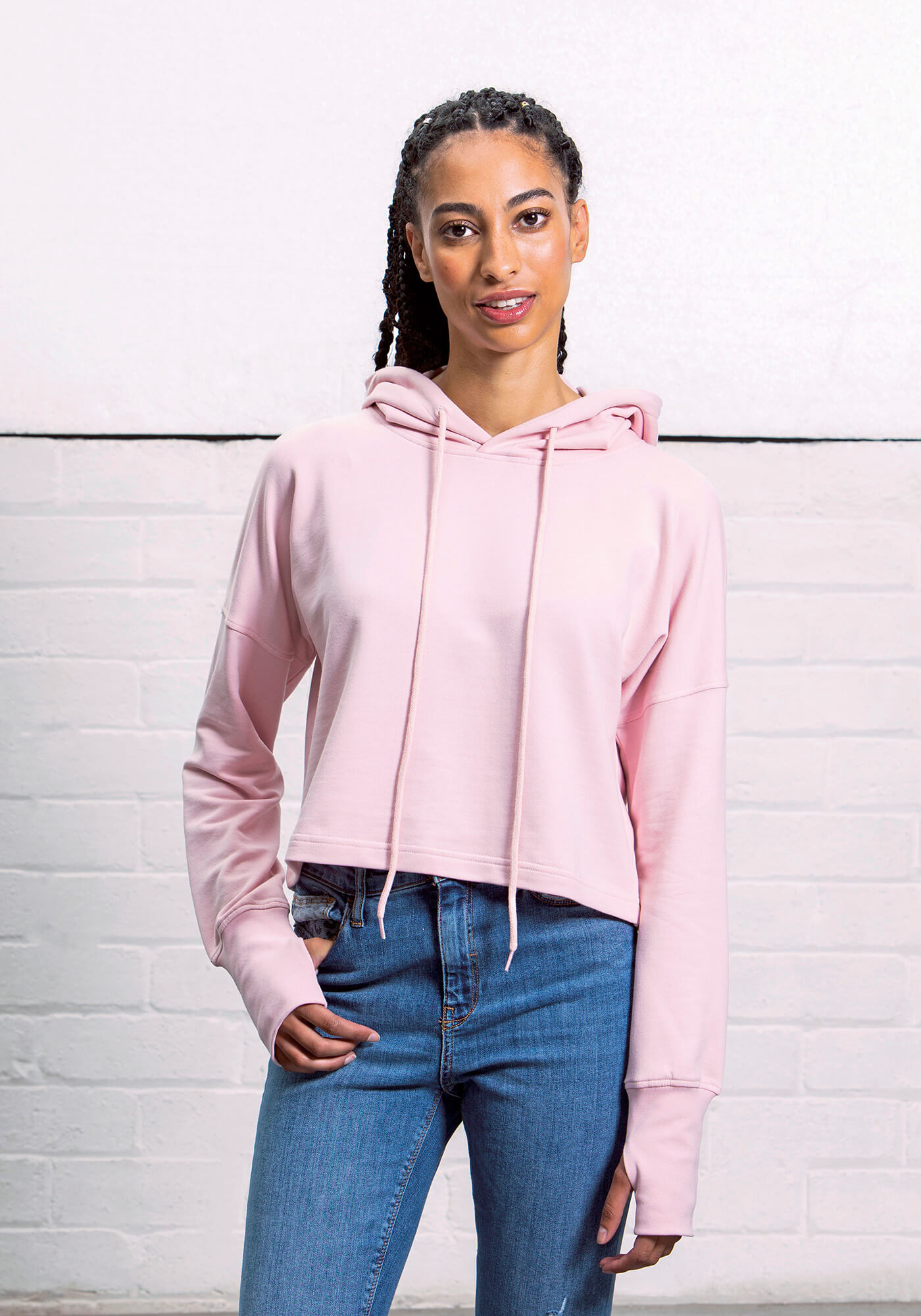 Cropped Hoodie aus Bio-Baumwolle