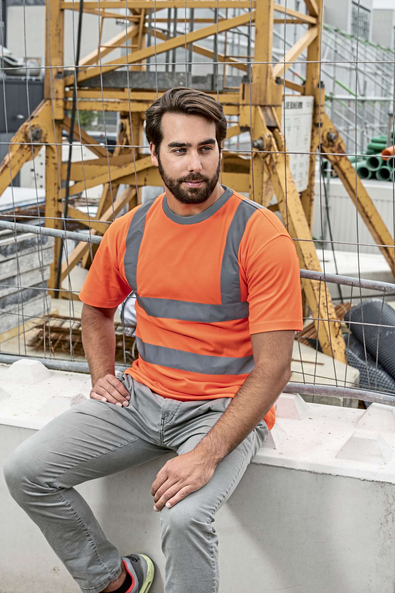 Korntex Hi-Vis T-Shirt Barcelona mit Reflektoren, Navy XL, KX074