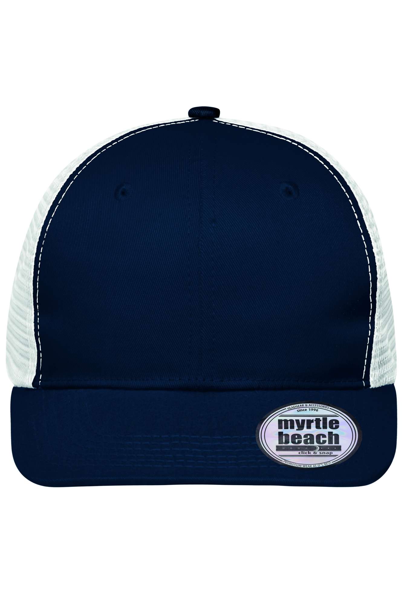 6-Panel-Mesh-Mütze mit flachem Schirm
