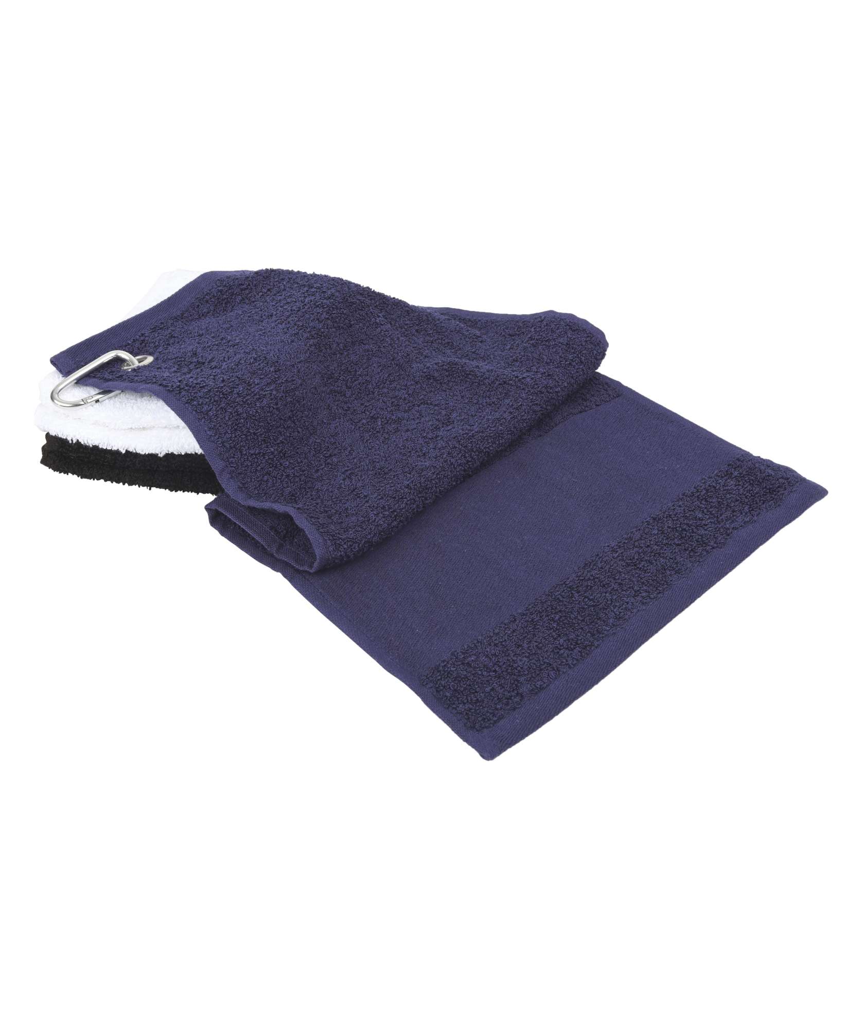 Baumwoll-Golfhandtuch mit Fischgrätrands
