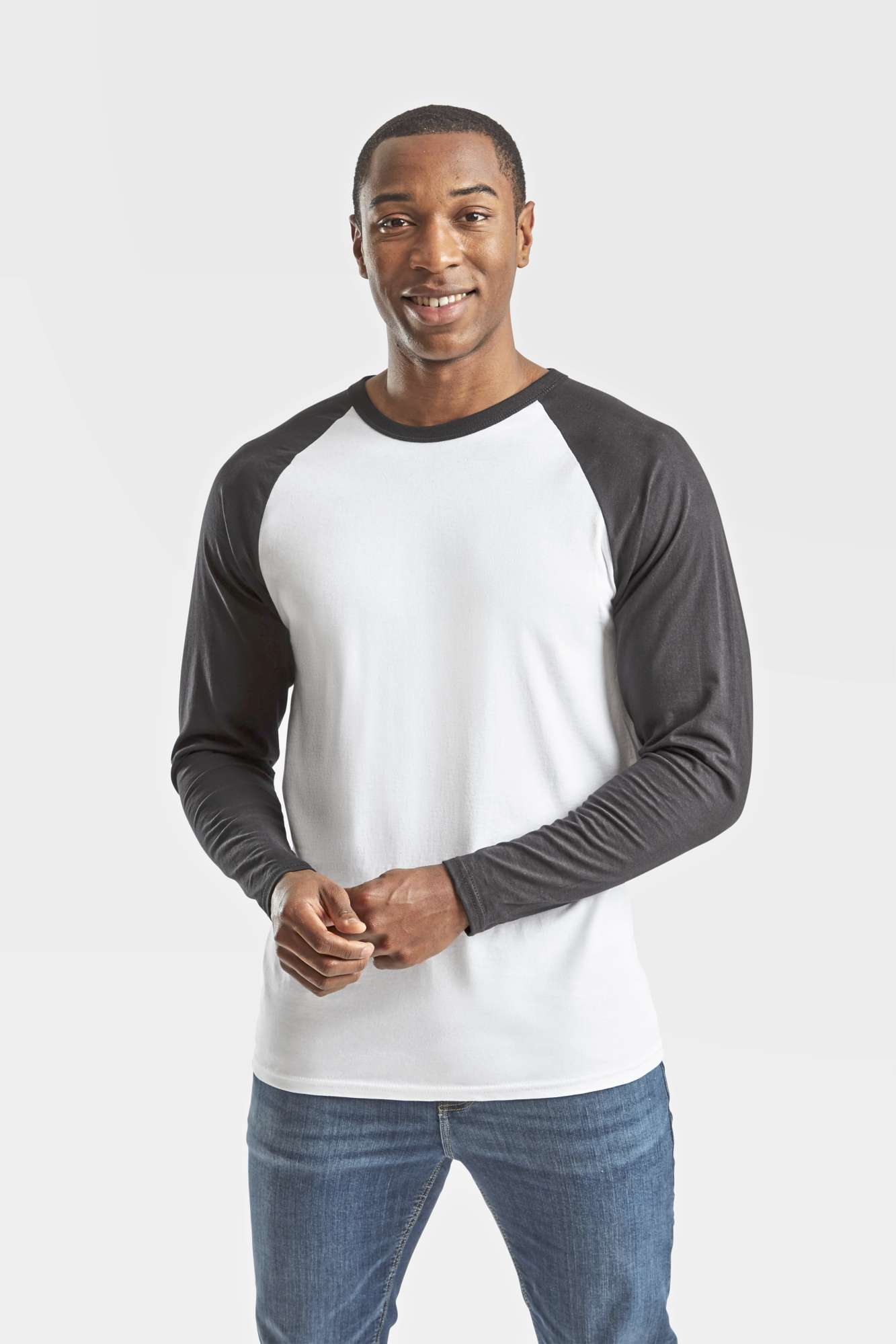 Langarm Baseball T-Shirt mit Raglanärmeln