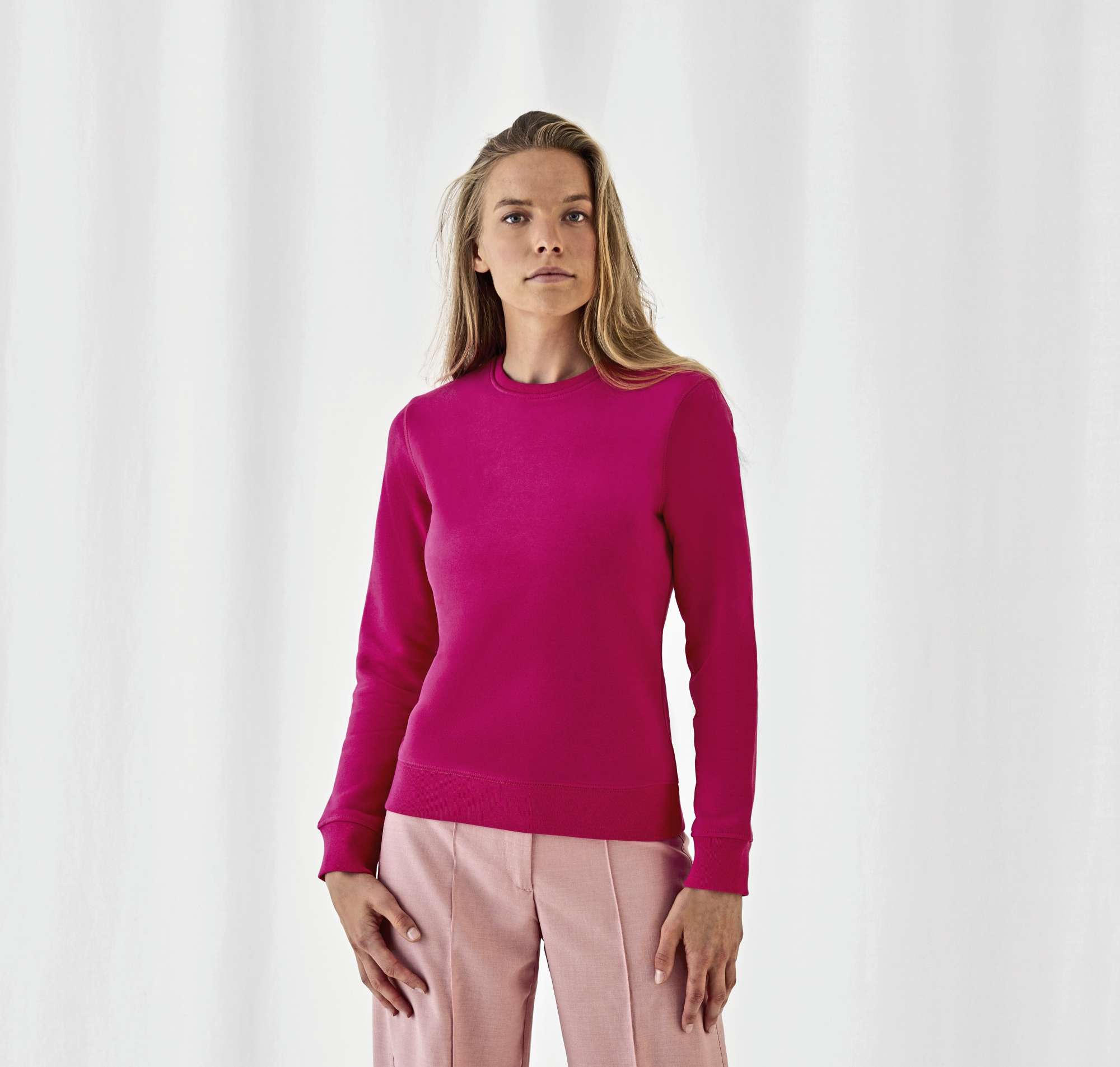B&C QUEEN Crew Neck Sweat aus Baumwollmix, Khaki XS, BCWW01Q